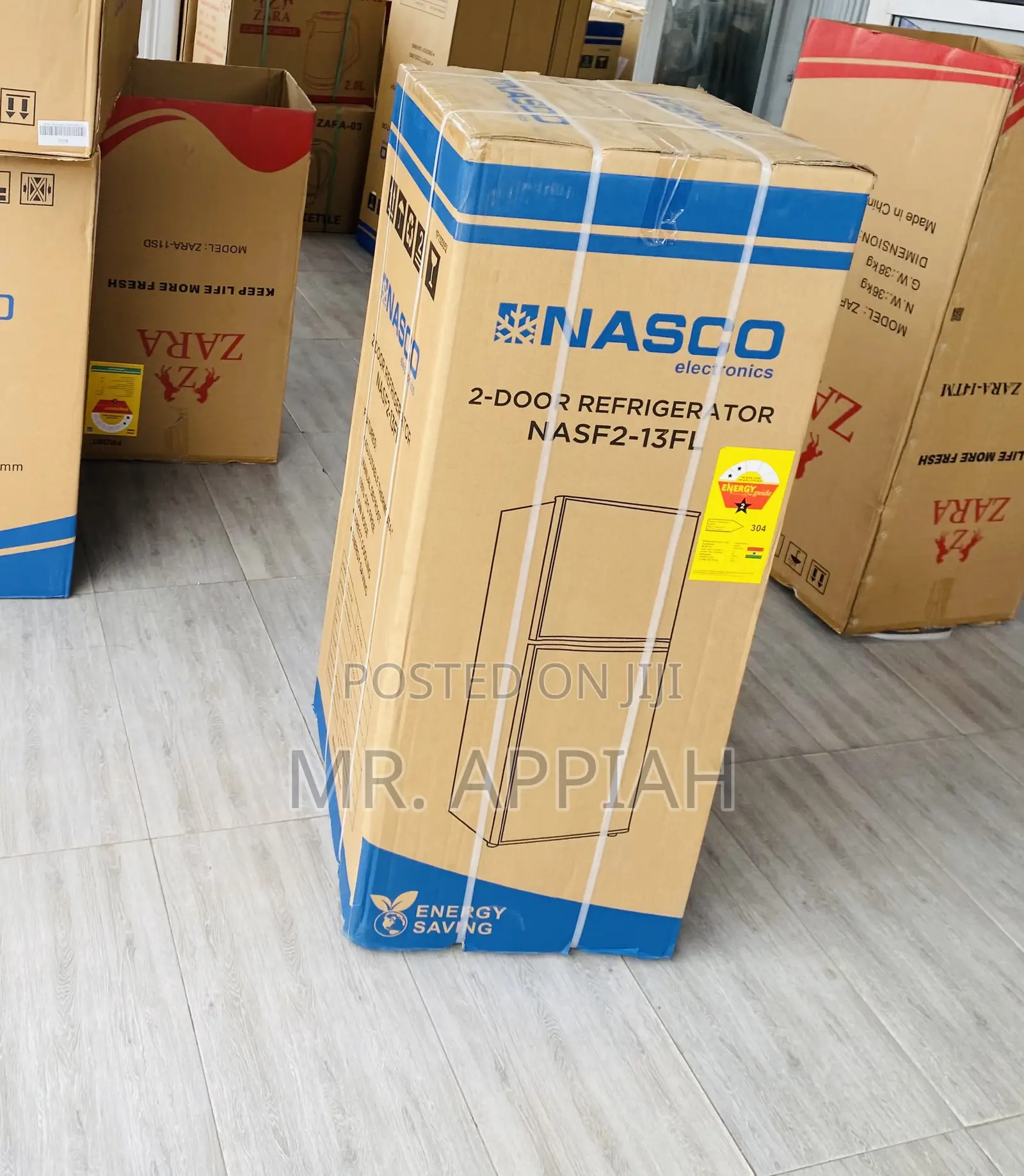 Top Freezer Nasco DoubleDoor Electric Fridge(Nas2-13fl)Gray