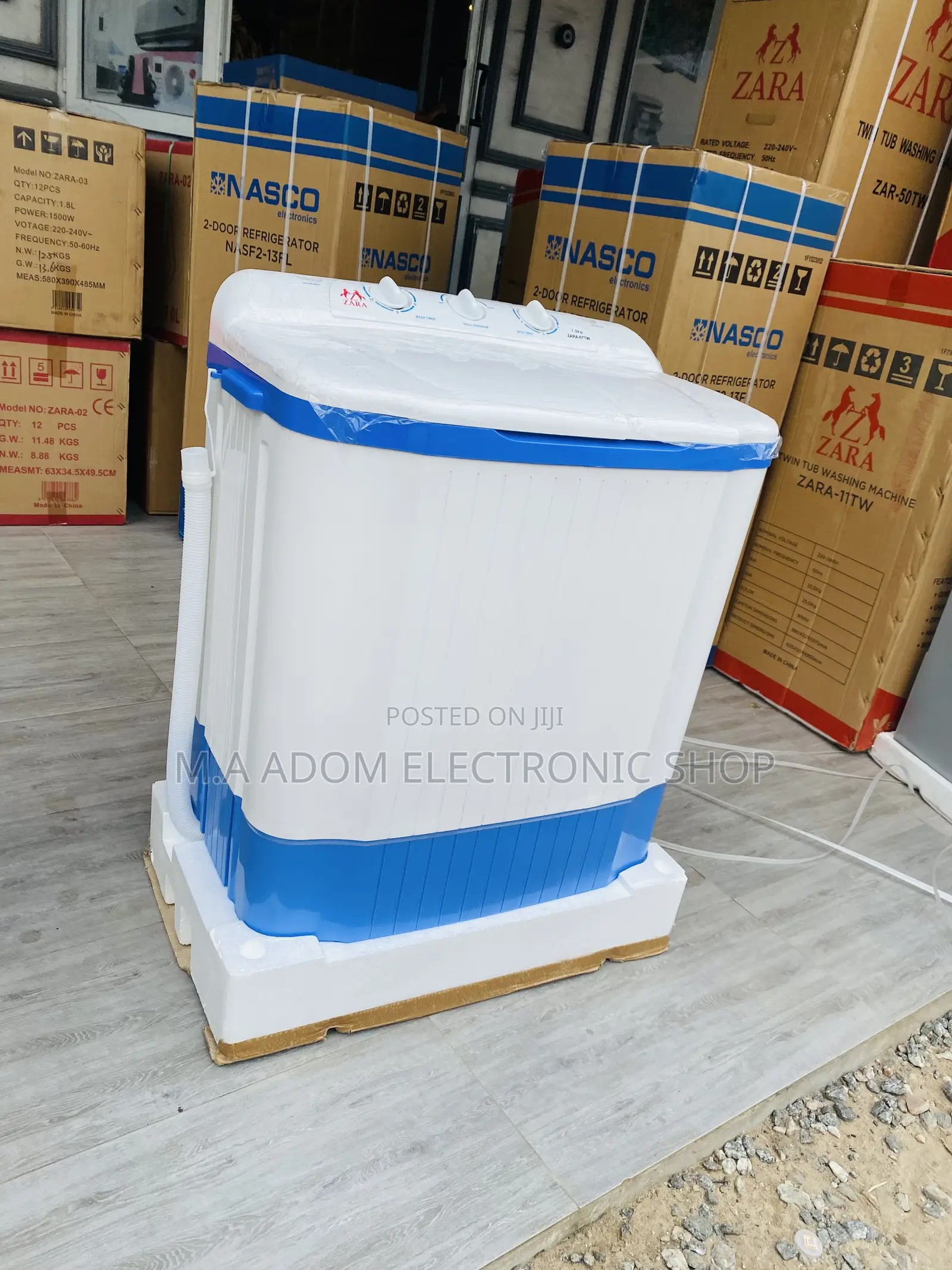 Sleek Zara 7kg Twin Tub Electric Washing Machine.