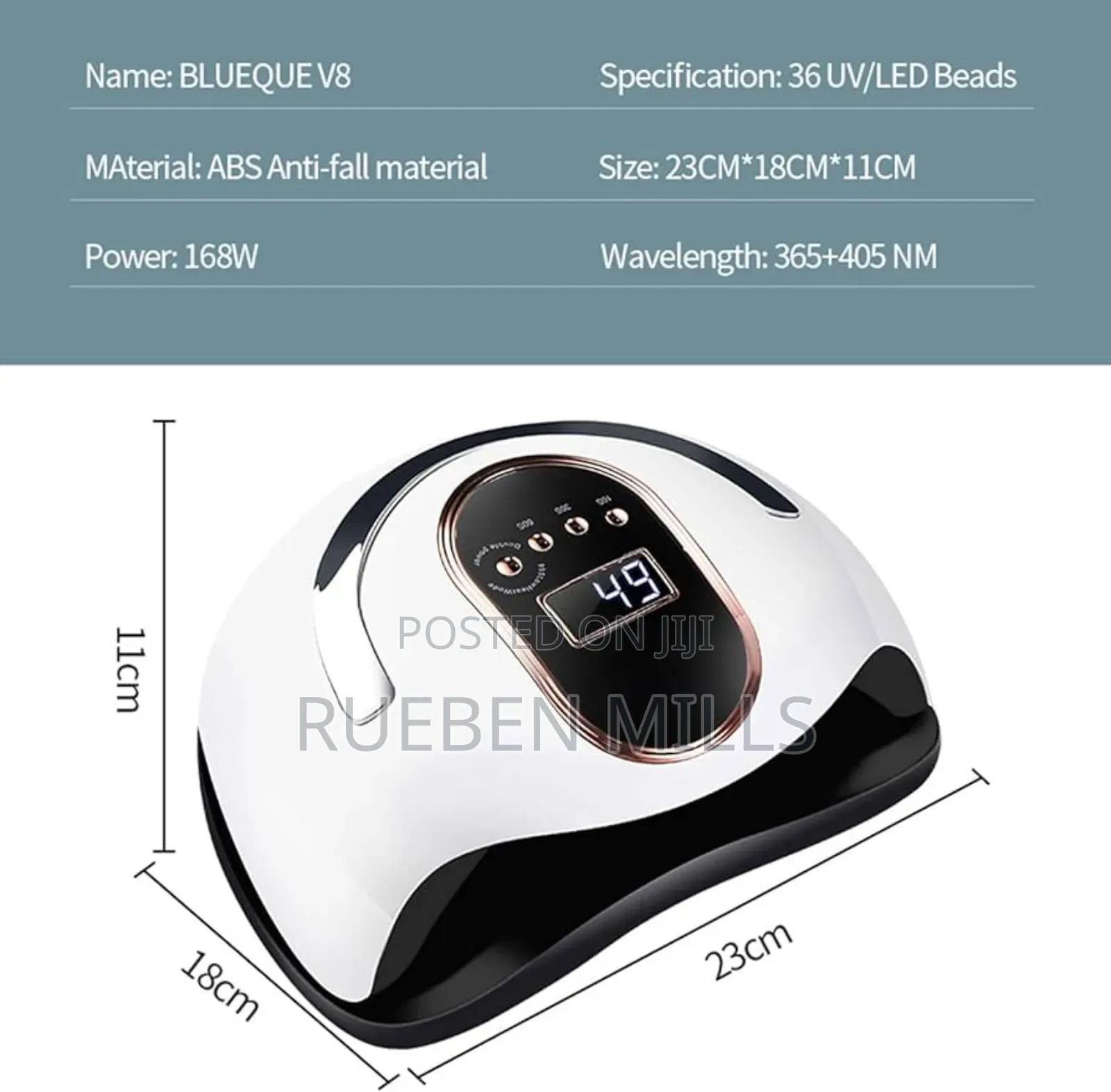 Hands in Lights on Automatic Sensor Professional Nail Dryer