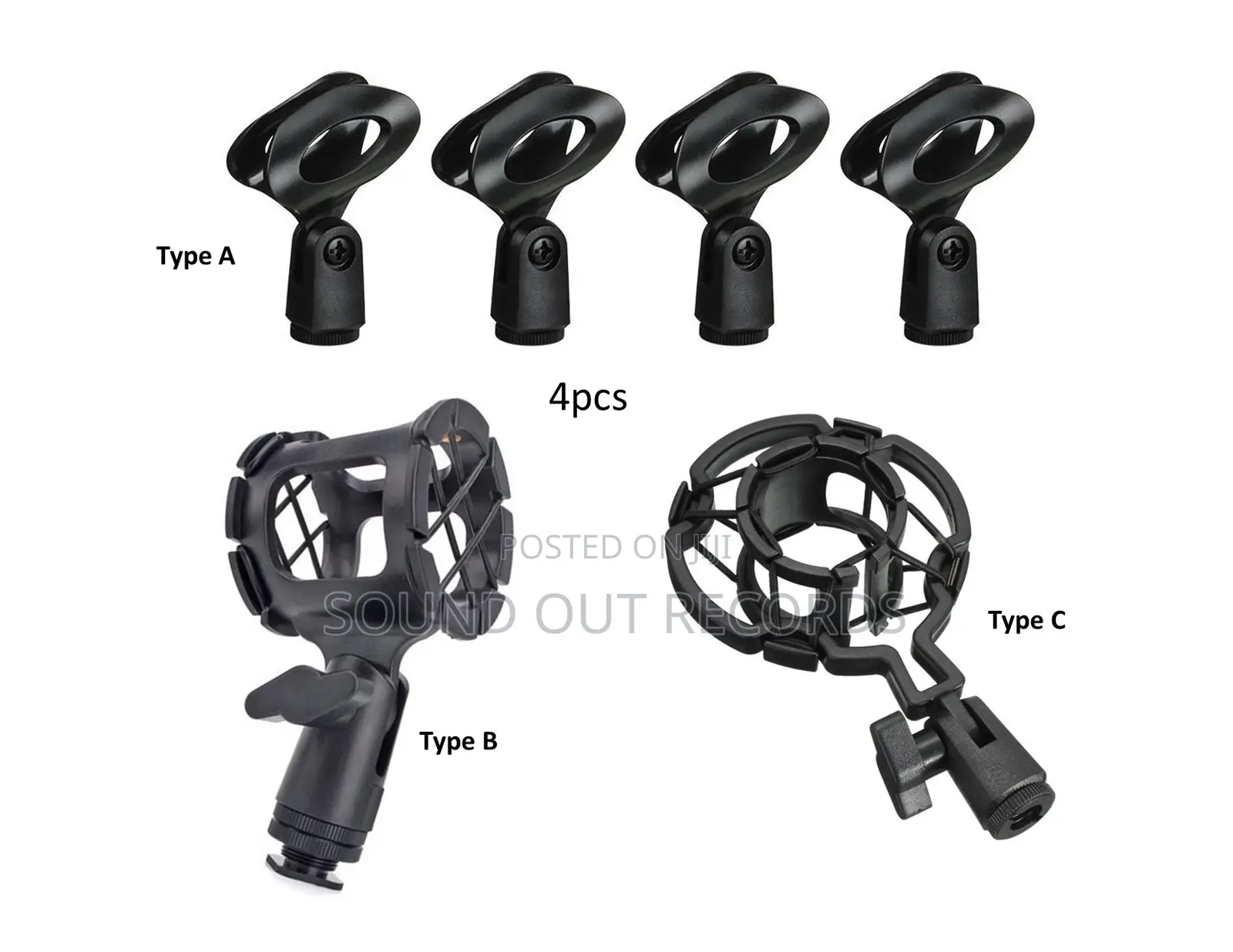 Universal Plastic Microphone Holders/Shock Mounts