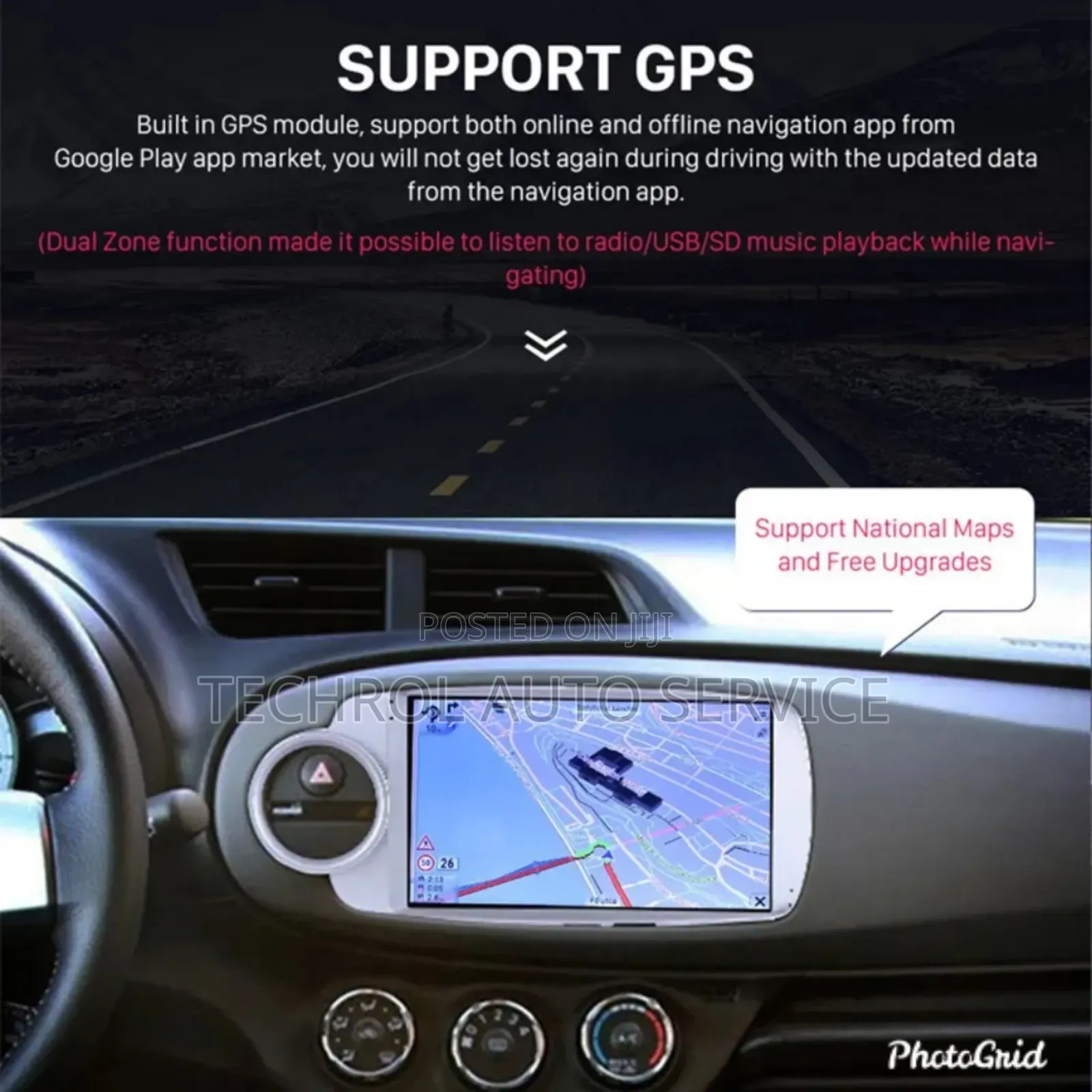 2012 Toyota Vitz Andriod Auto and Carplay System Radio