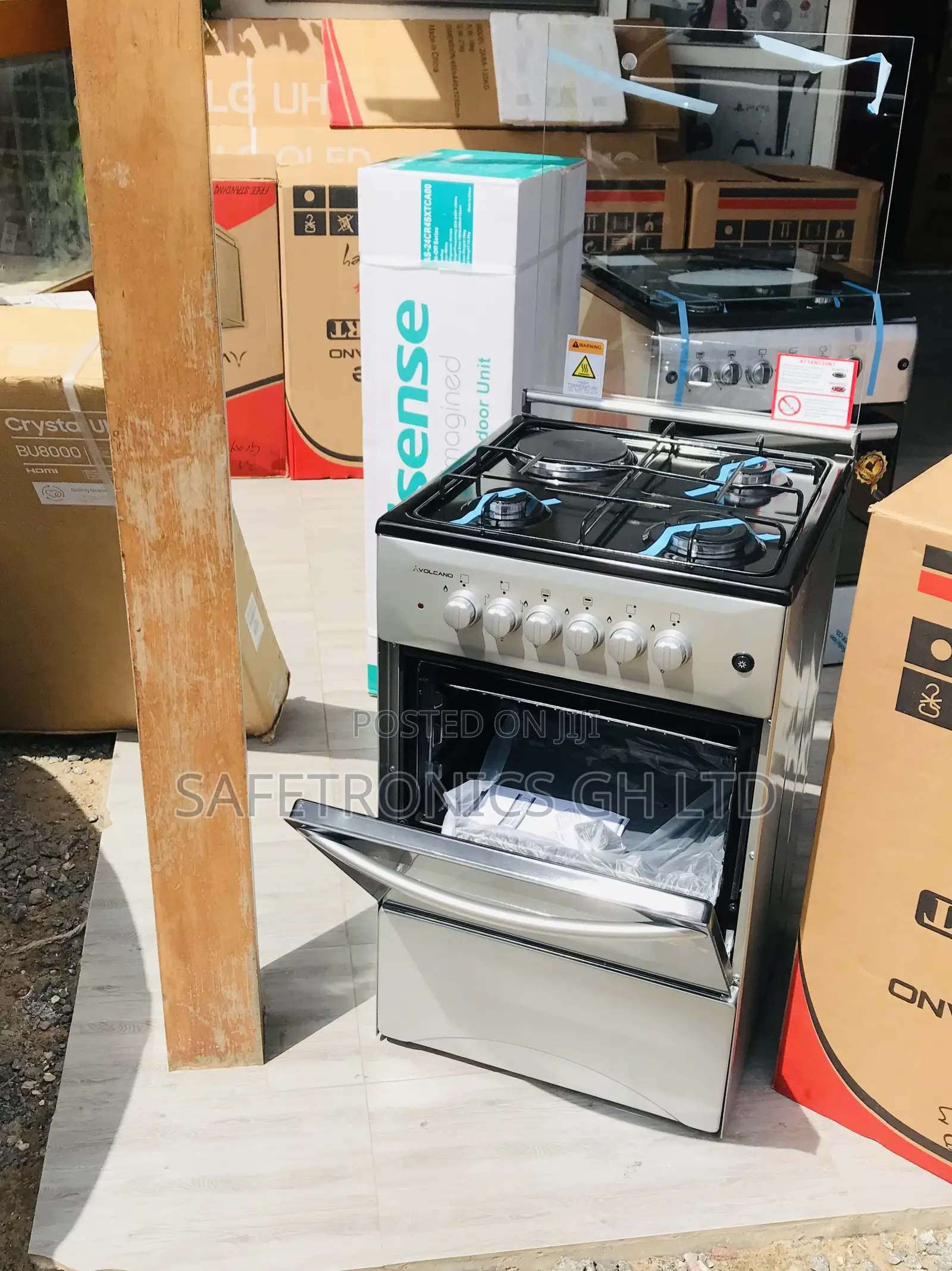 Volcano (Gray) 2 Gas 2 Electric 50by50 Oven: Grill 