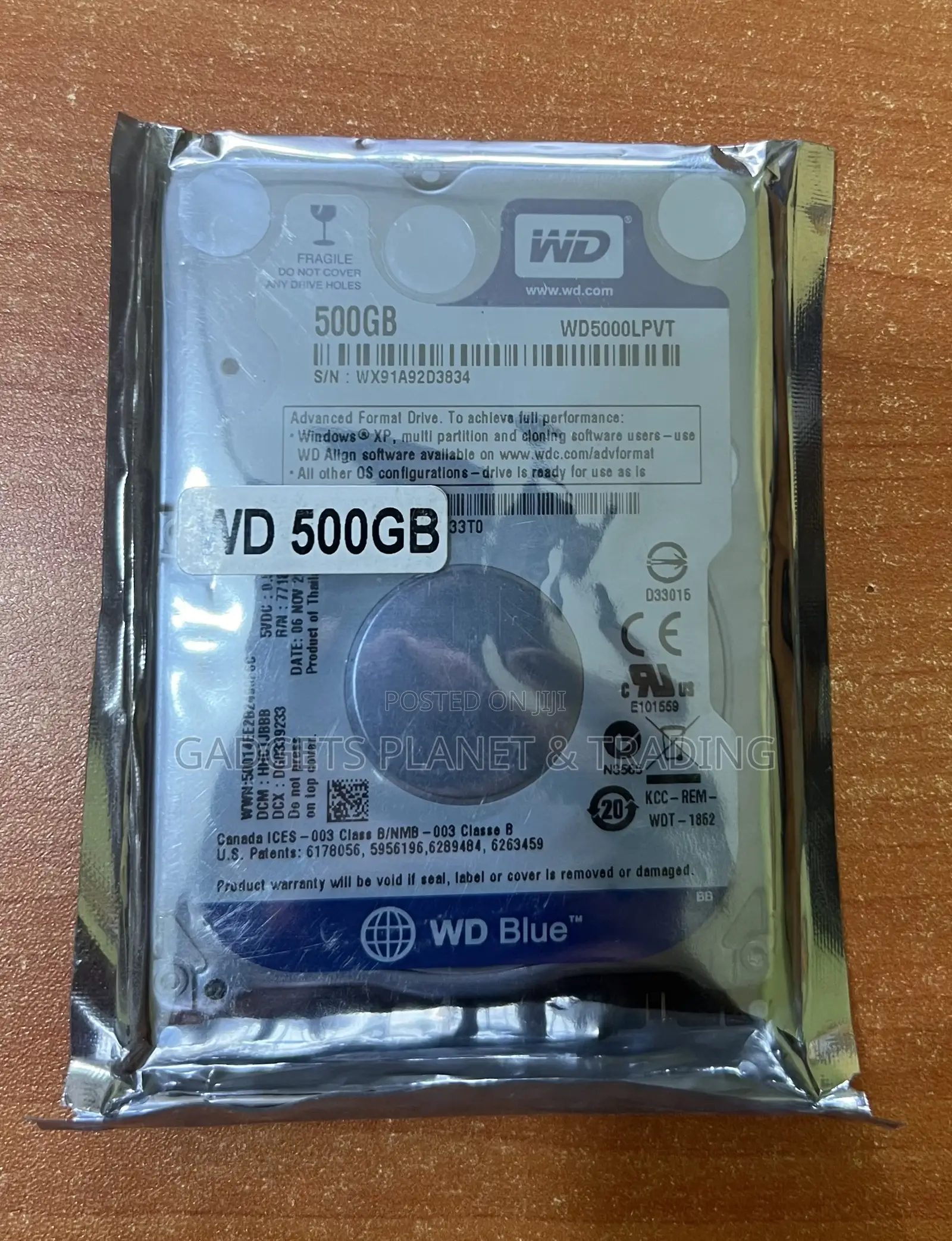 Western Digital Wd5000lpvx 500gb Sata 2.5" Laptop Hard Drive