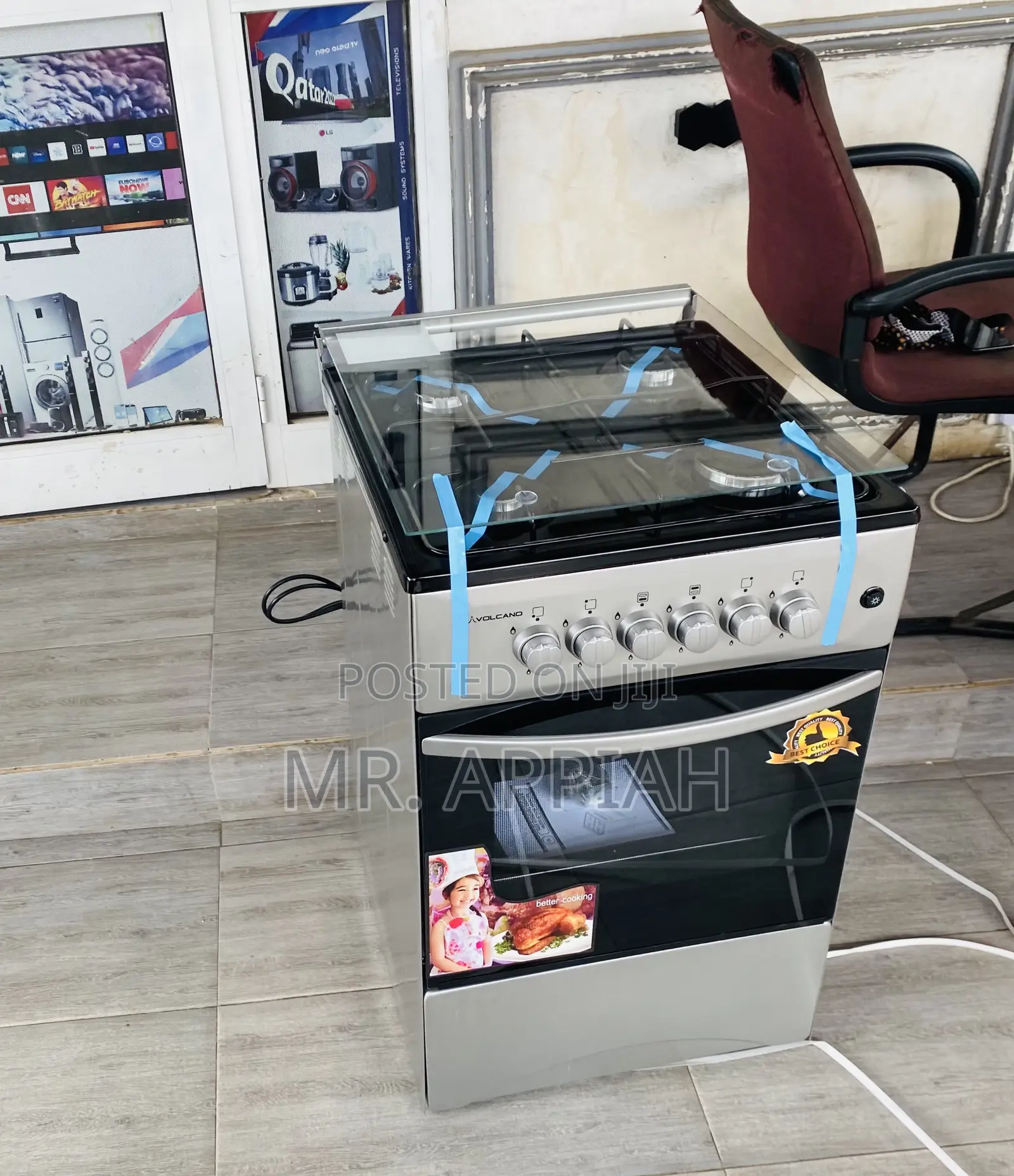 Uniquely Designed 50x50 Volcano 4 Gas Burner With Oven.