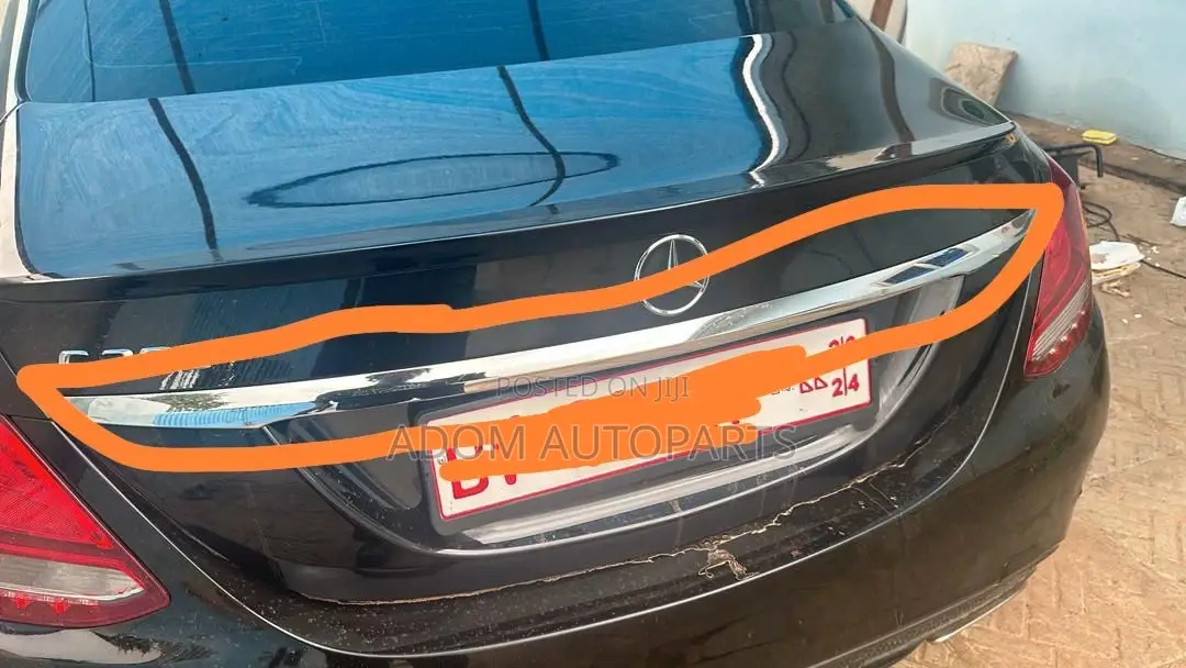 Mercedes Benz C300 Back Boot Spoiler Shining Chrome