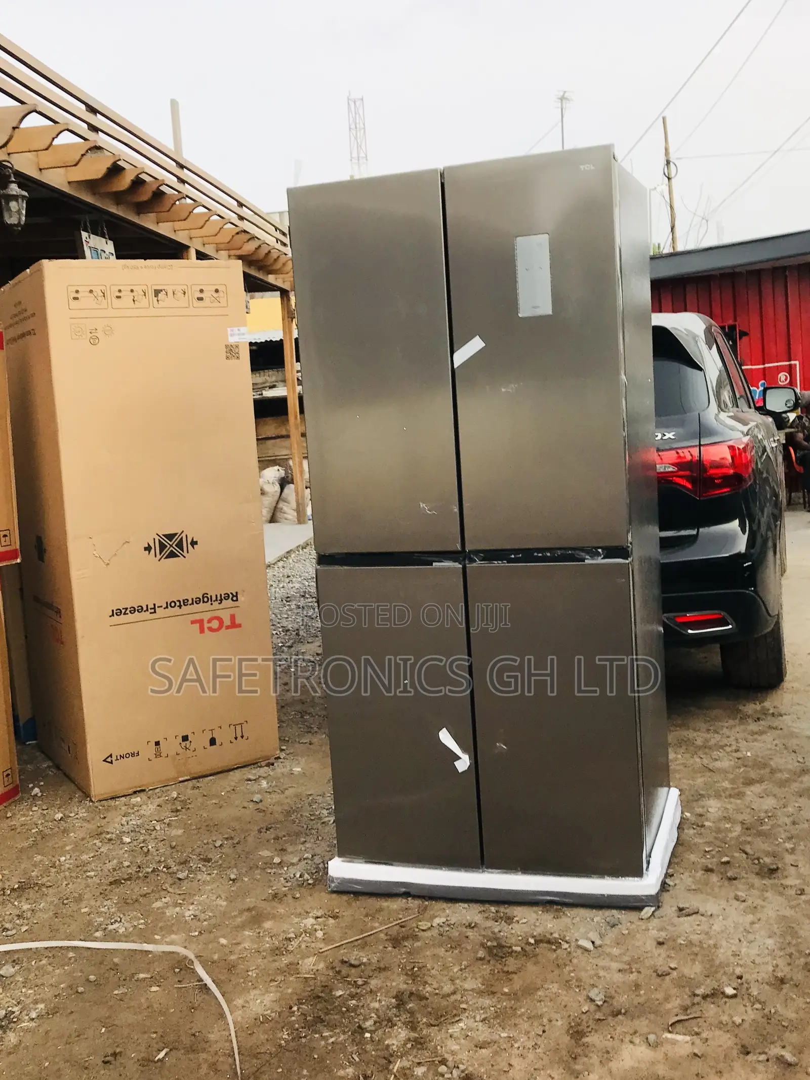 Side by Side TCL P520SBN 4 Doors (Gray) Authentic Fridge 