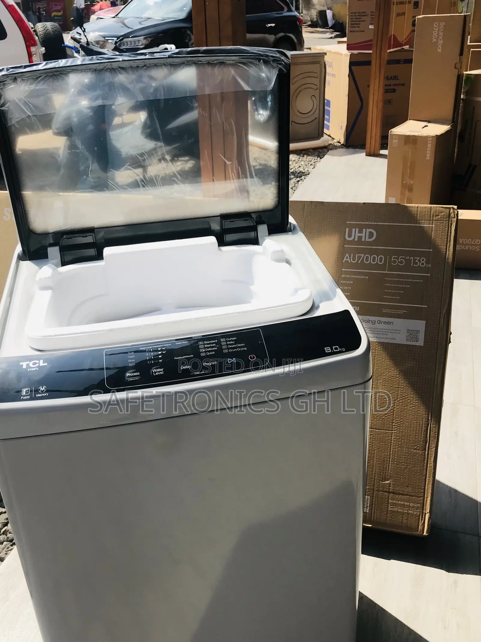 8kg (Gray) TCL Topload Semiautomatic Essential Washer 