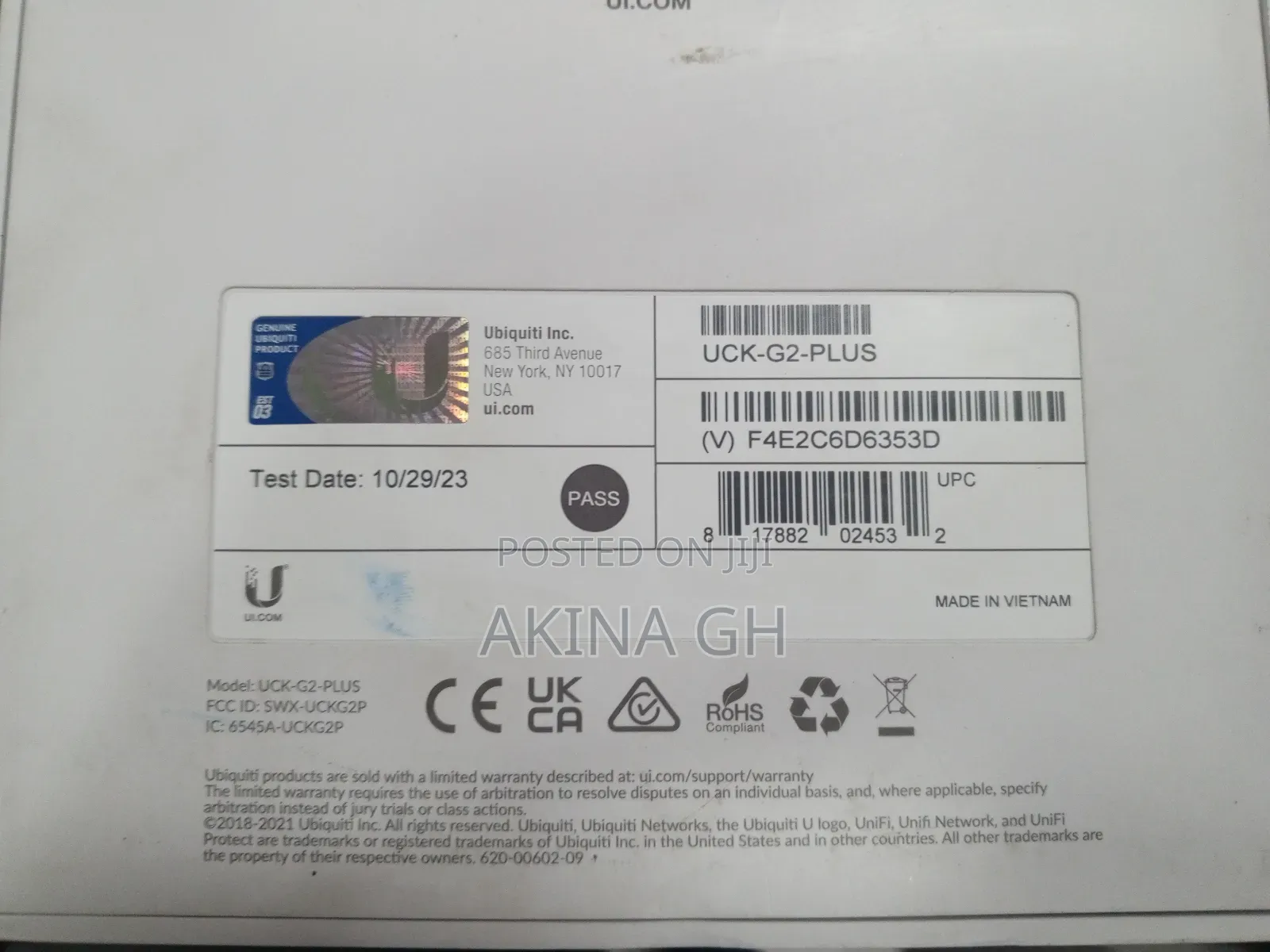 Ubiquiti Unifi Cloud Key Gen2 Plus Uck-G2-Plus