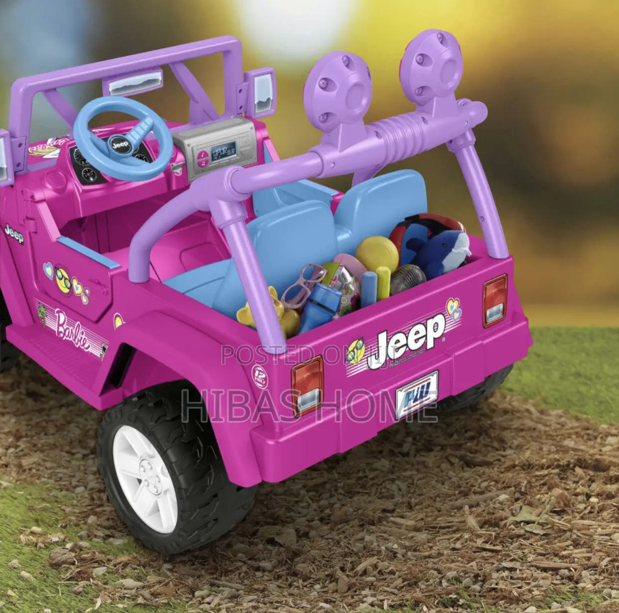 12v Power Wheels Barbie Jeep Wrangler Rechargeable Car