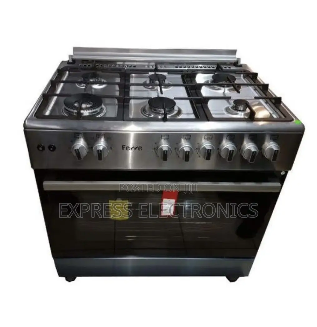 High Quality Oven Rotisserie 6burner 60/90 Grey Gas Stove