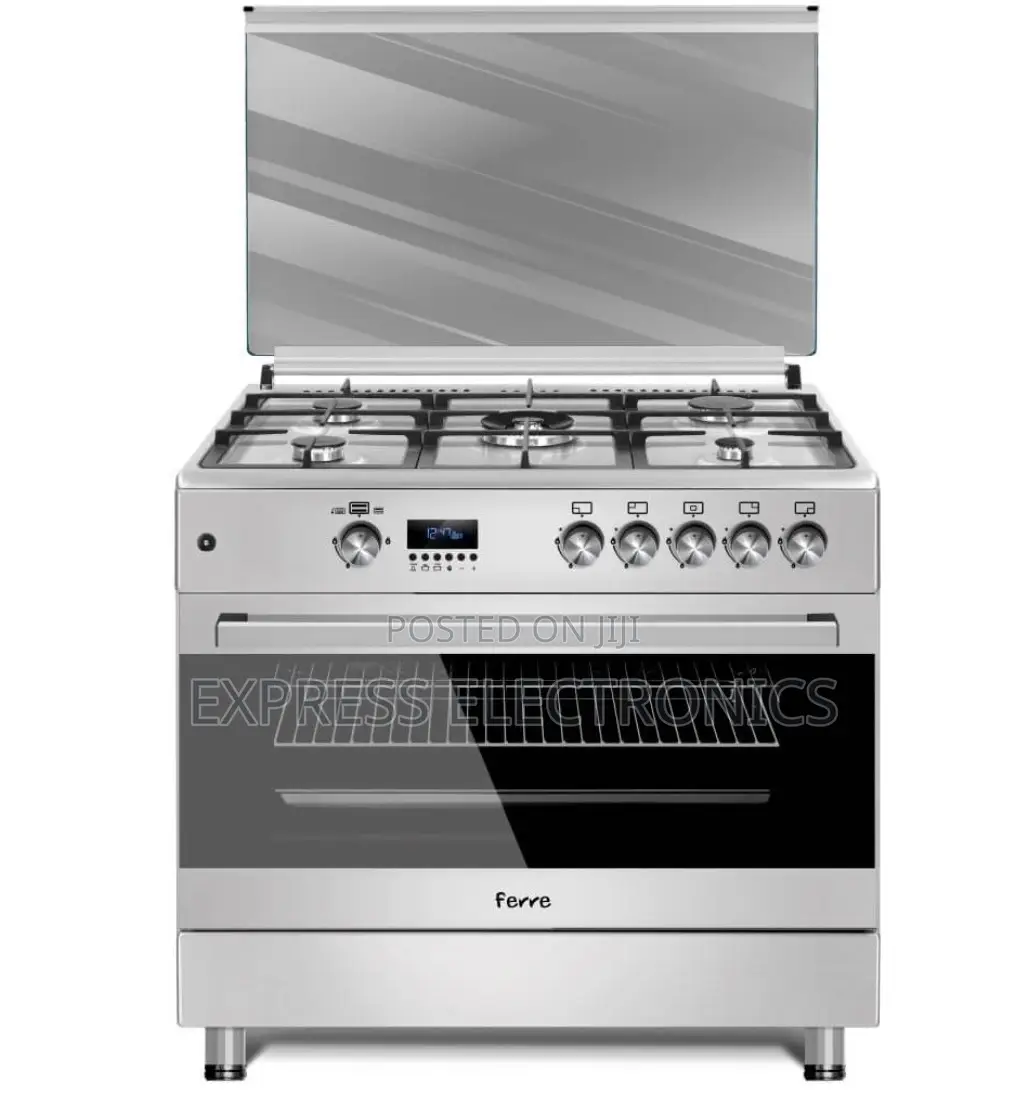 4+1 5burner Gas Electric Stove Oven Ignition Inox Grey 60/90