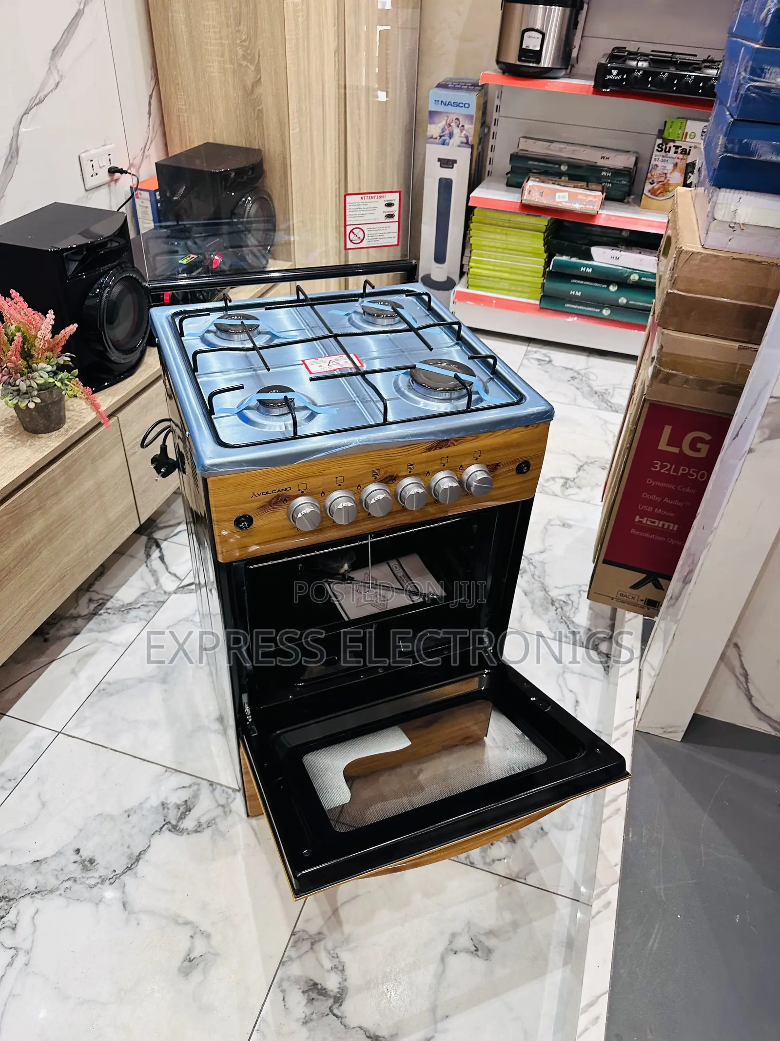 Popular Choice Wooden Like Gas Stove 4burner 50/50