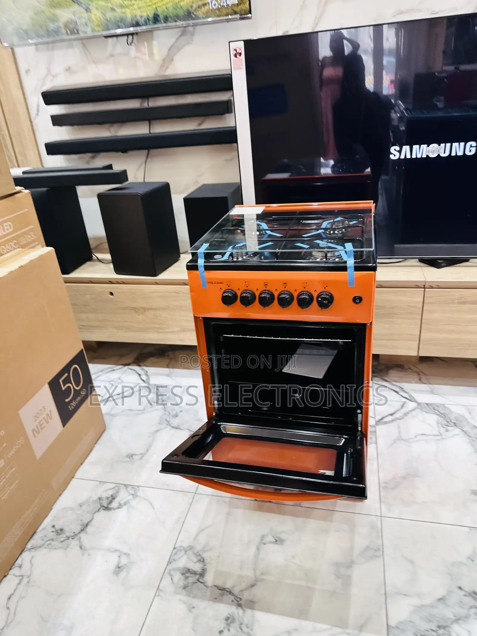 Authentic New Orange Gas Cooker Oven 4burner )50/50.