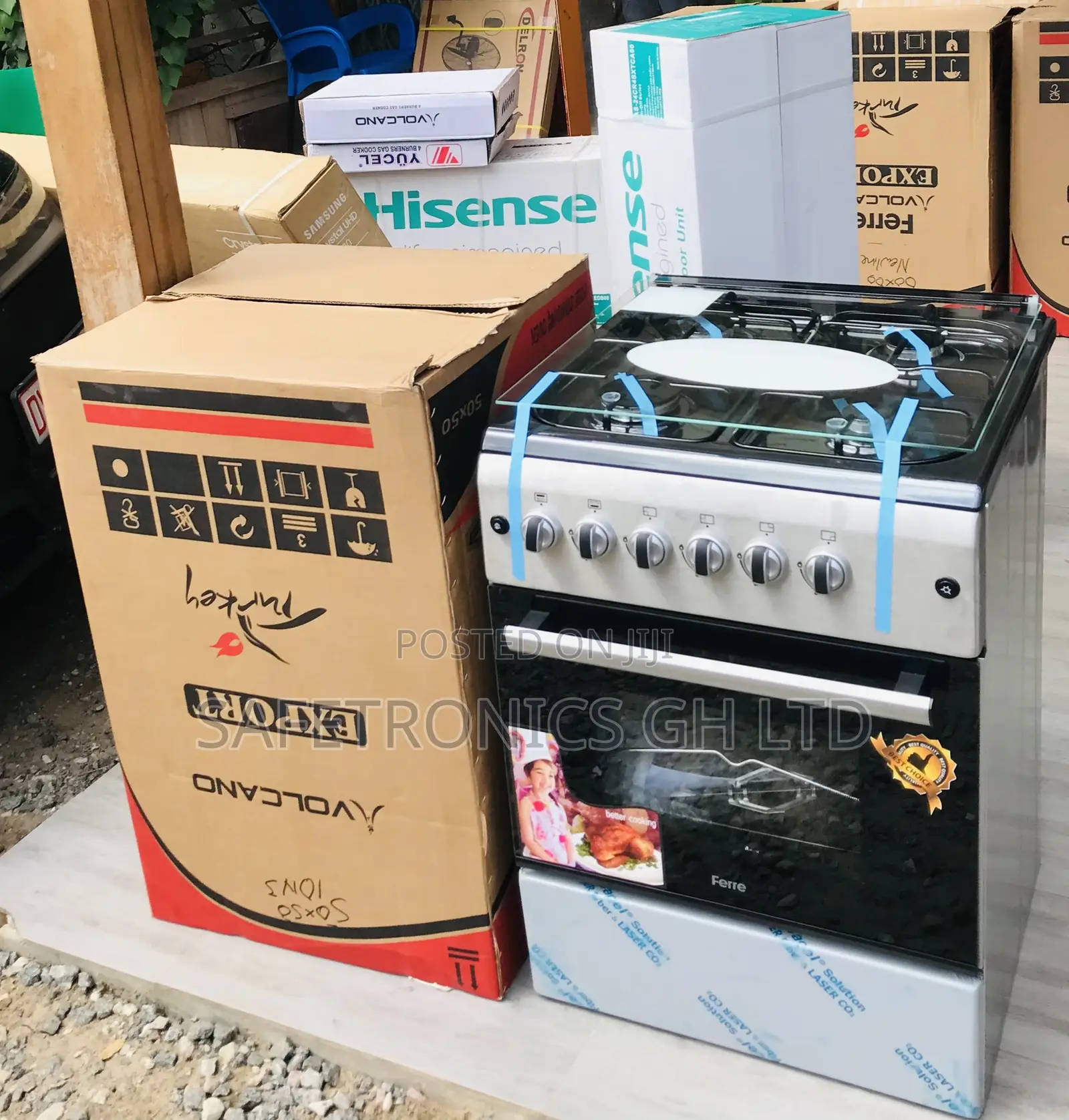 Ferre (Gray) 4 Gas Oven/Grill 60by60 Brand New 