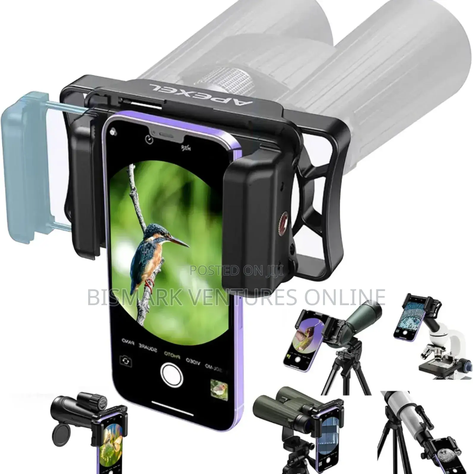 APEXEL 360° Telescope Phone Adapter, For Binoculars