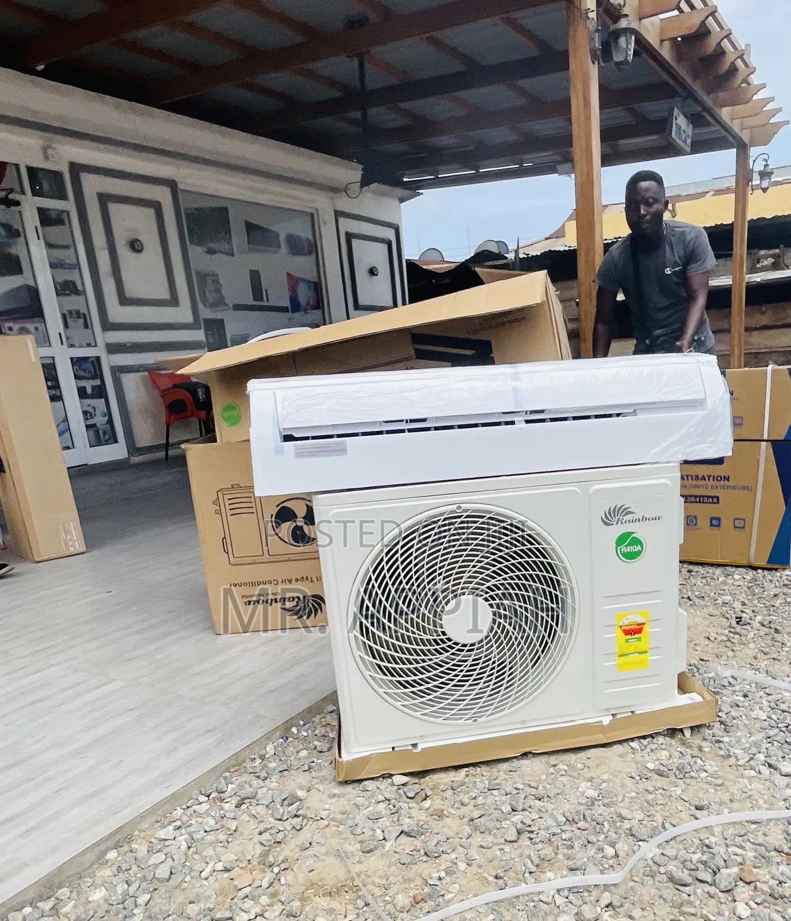 Sleek Rainbow R410 Gas 1.5hp Air Conditioner(White).