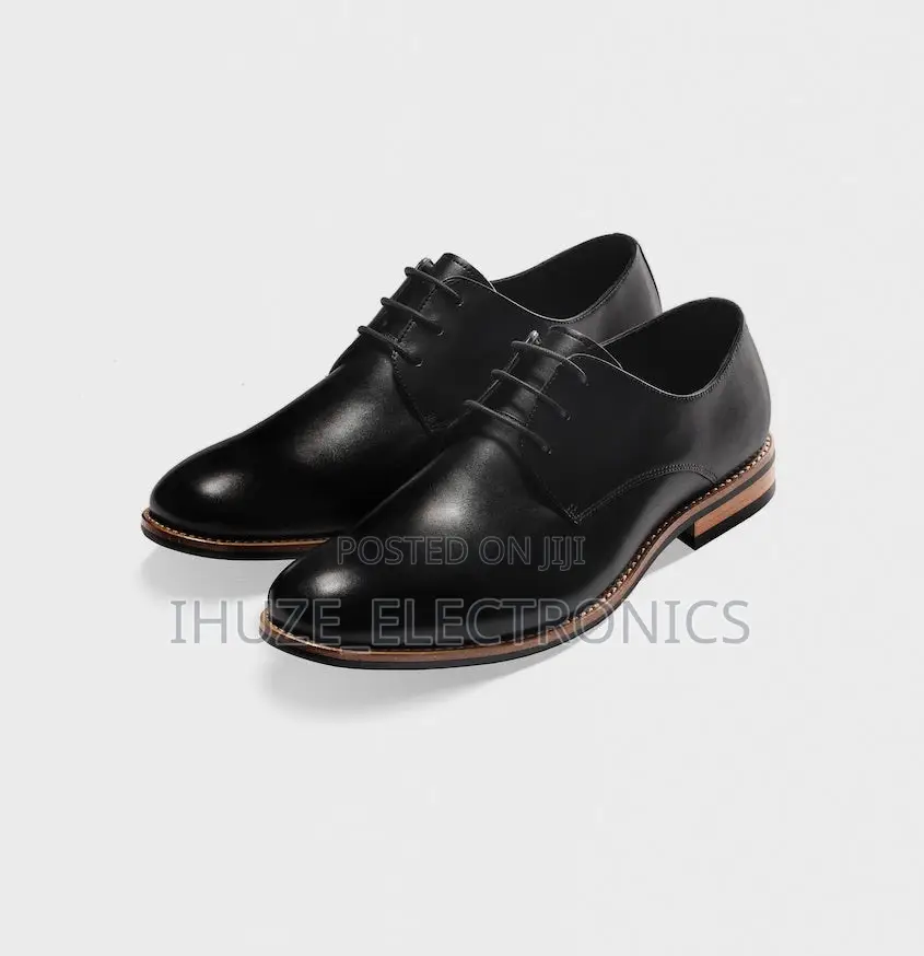 The BLK TUX Black Leather Wood Sole (Size 42)