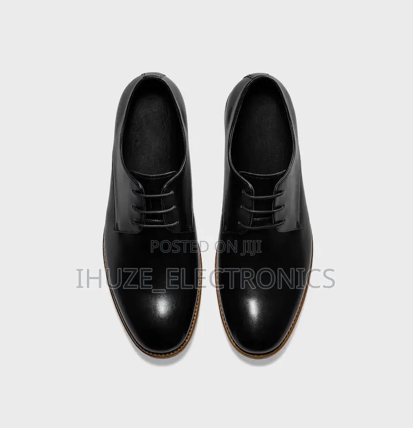The BLK TUX Black Leather Wood Sole (Size 42)