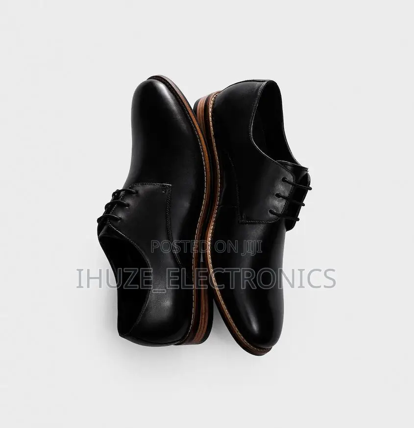 The BLK TUX Black Leather Wood Sole (Size 42)