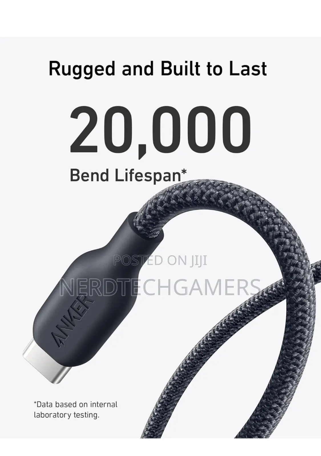 Anker USB C to C Cable (240W, 3 Ft), Bio-Braided Fast Charge