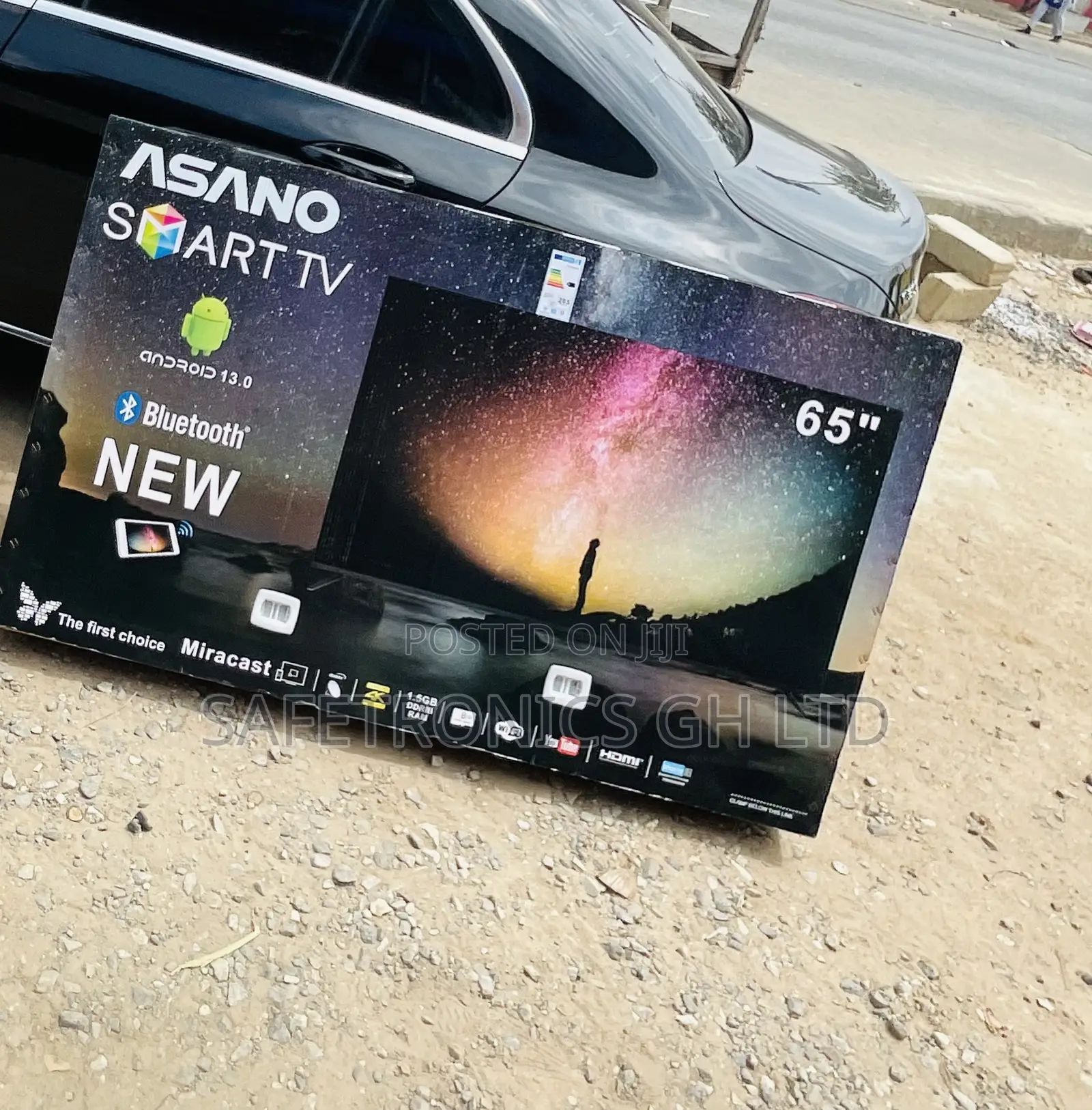 Elegant 65 Inch Smart Led (Black) Asano UHD Tv 