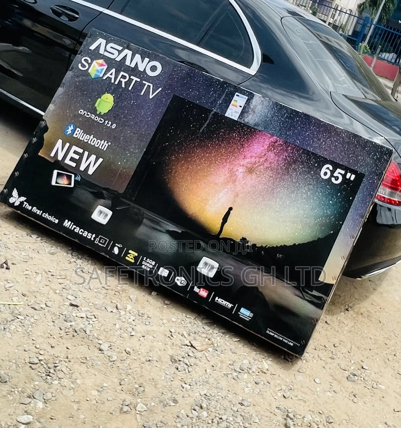 Brand New (Black) 65 Inch Smart Led Asano UHD Tv 