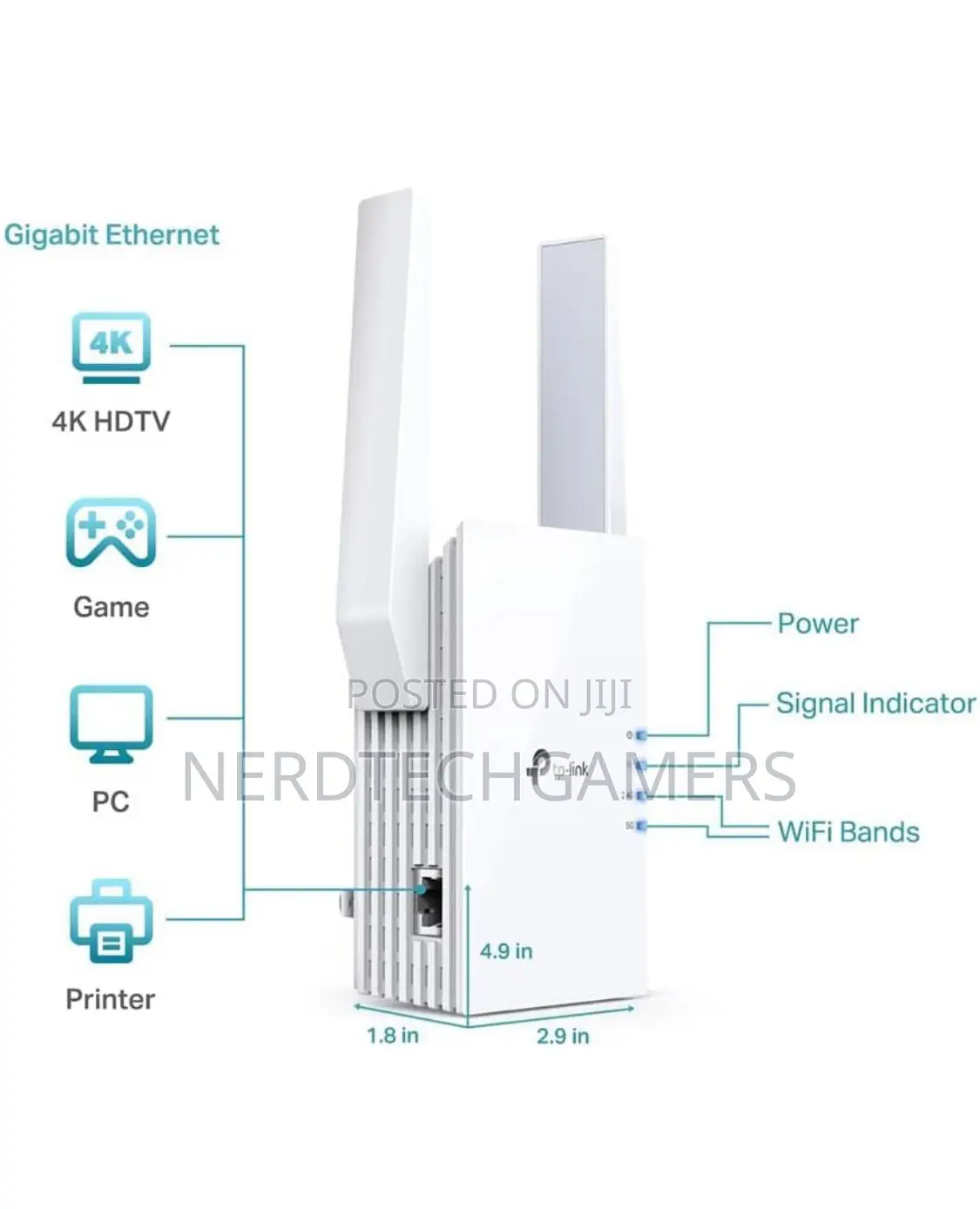 Tp-Link Ax1800 Wifi 6 Extender(Re605x)-Internet Booster.