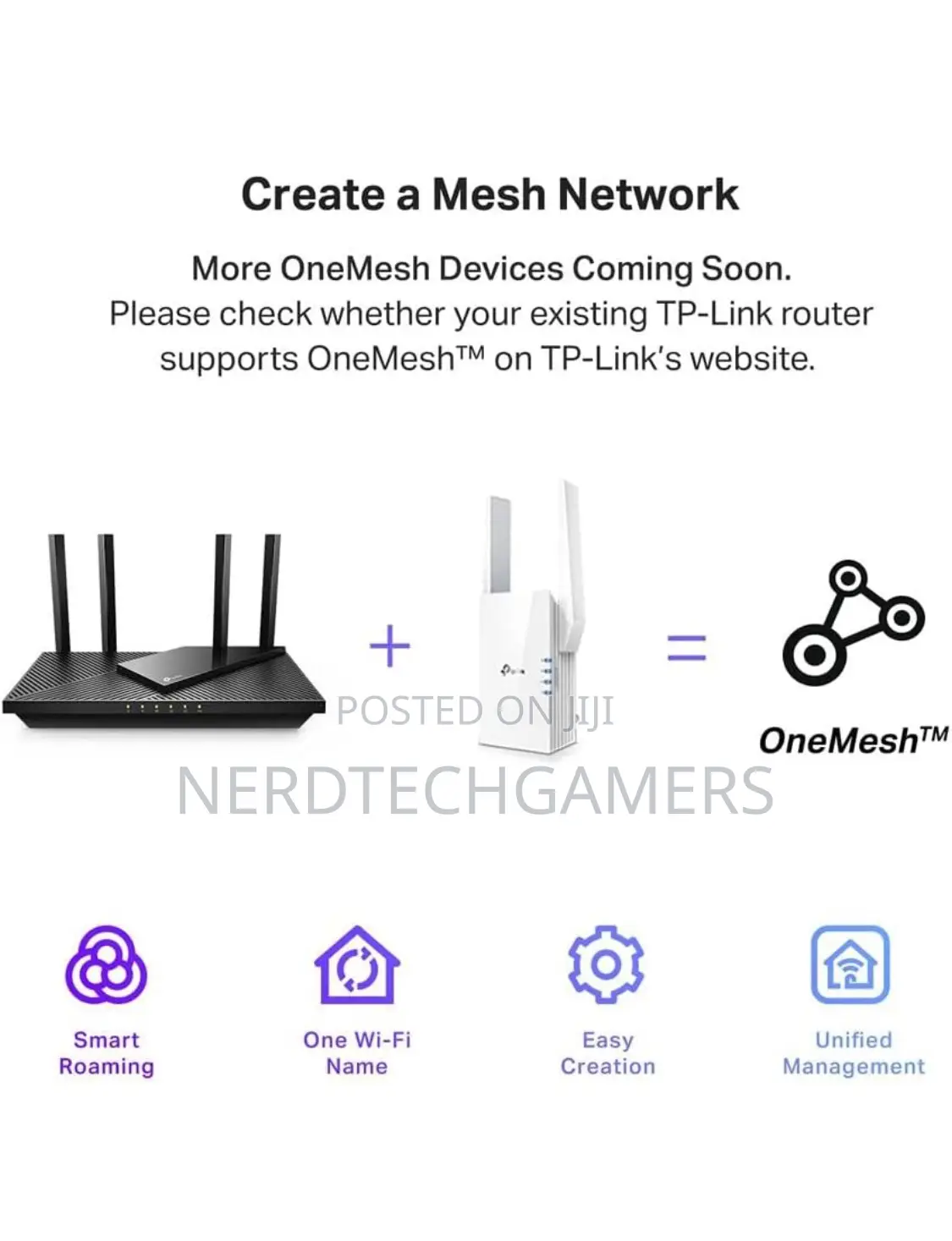 Tp-Link Ax1800 Wifi 6 Extender(Re605x)-Internet Booster.