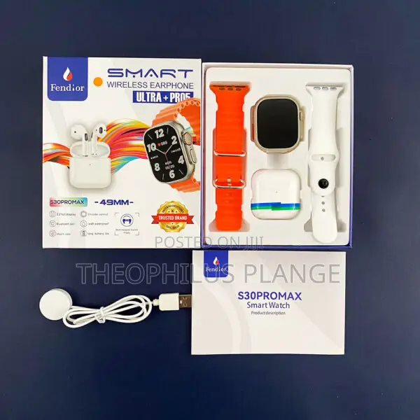Ultra Pro 5 Smart Watch With 2 Straps and Airpods