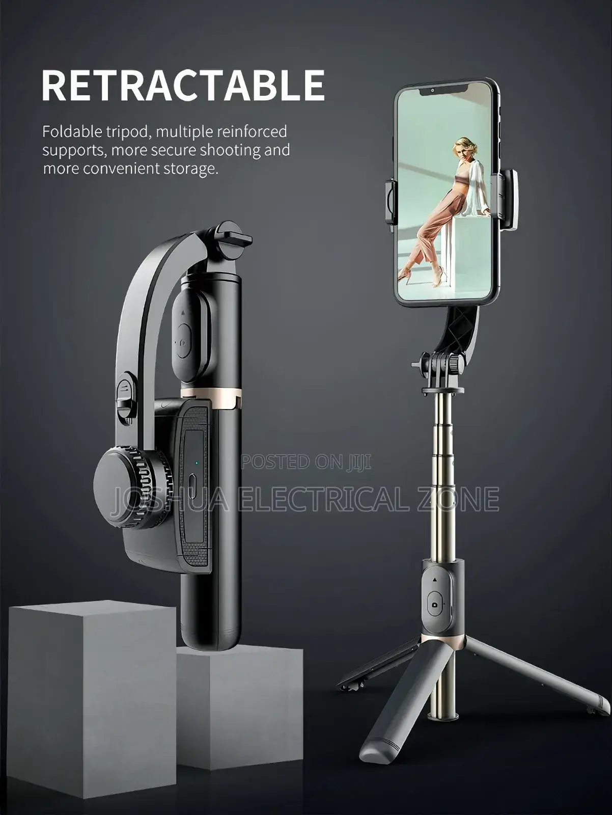 L18S Mini's 3-in-1gimbal Stabilizer, Selfie Stick,And Tripod