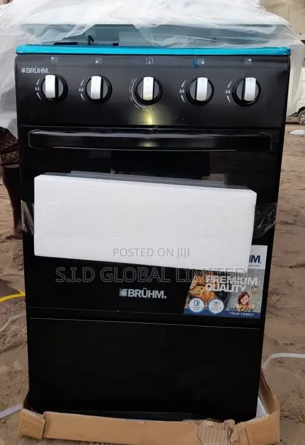 Amazing Bruhm 4-Burner Gas Cooker With Double Oven Grill