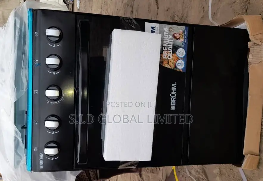 Awesome Bruhm 4-Burner Gas Cooker With Double Oven Grill