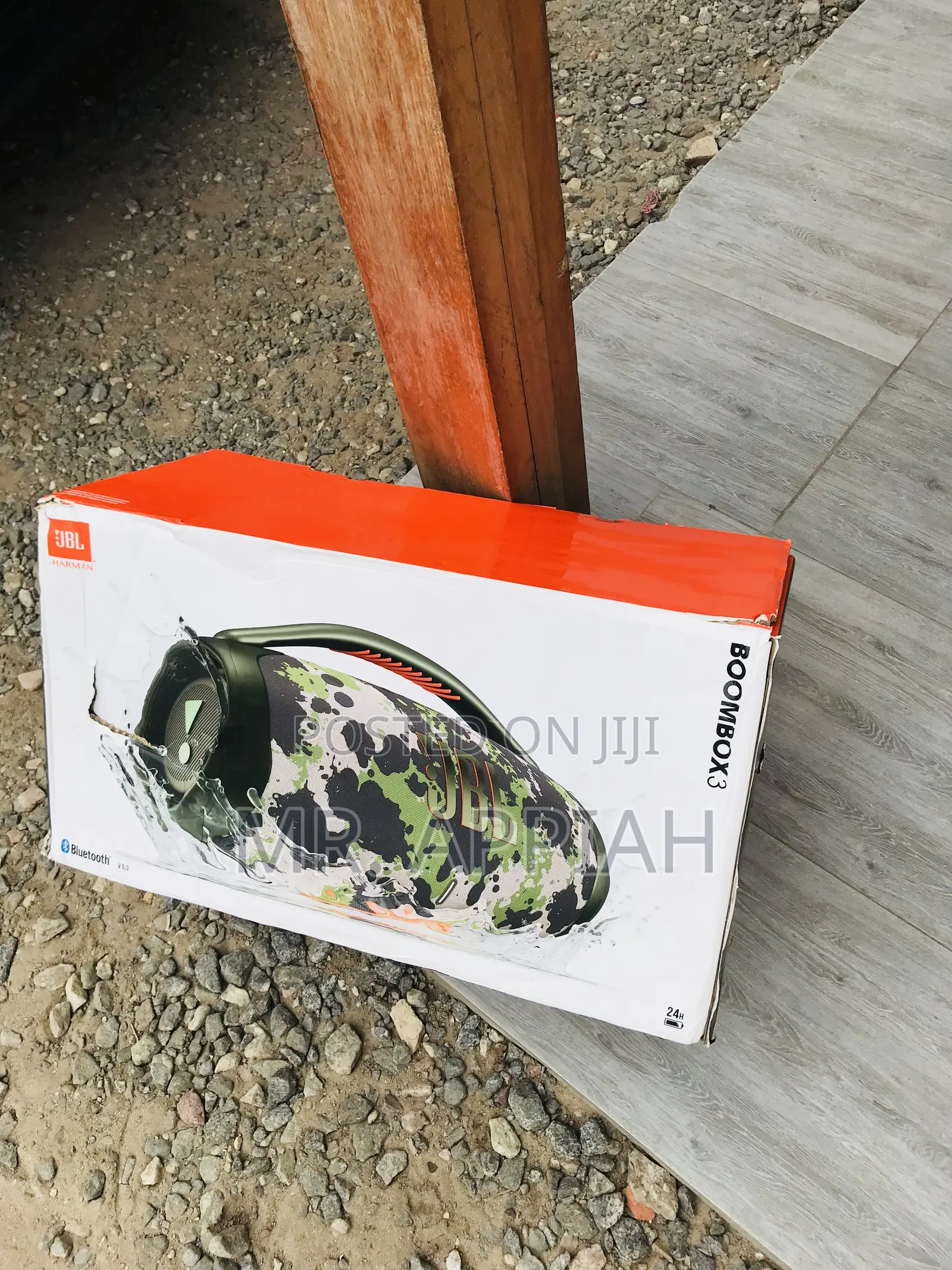Portable JBL Boombox 3 Bluetooth Speaker(Army Color).