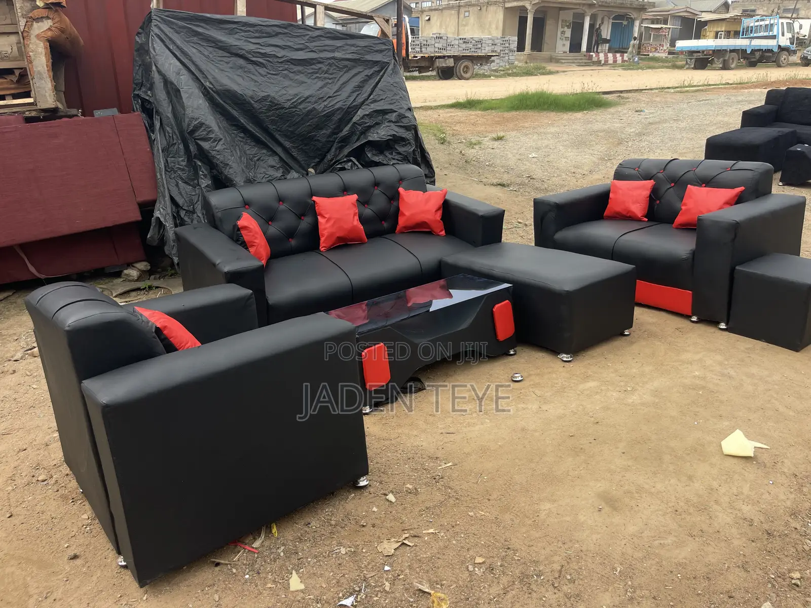 Black Sofa Family Set