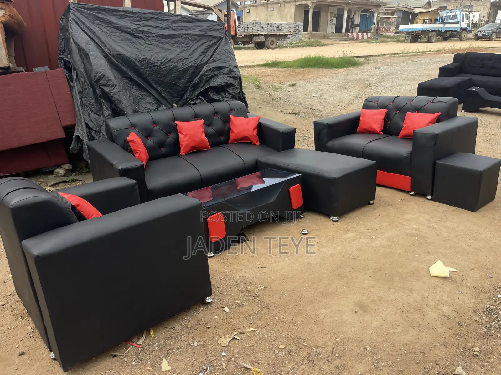 Black Sofa Family Set