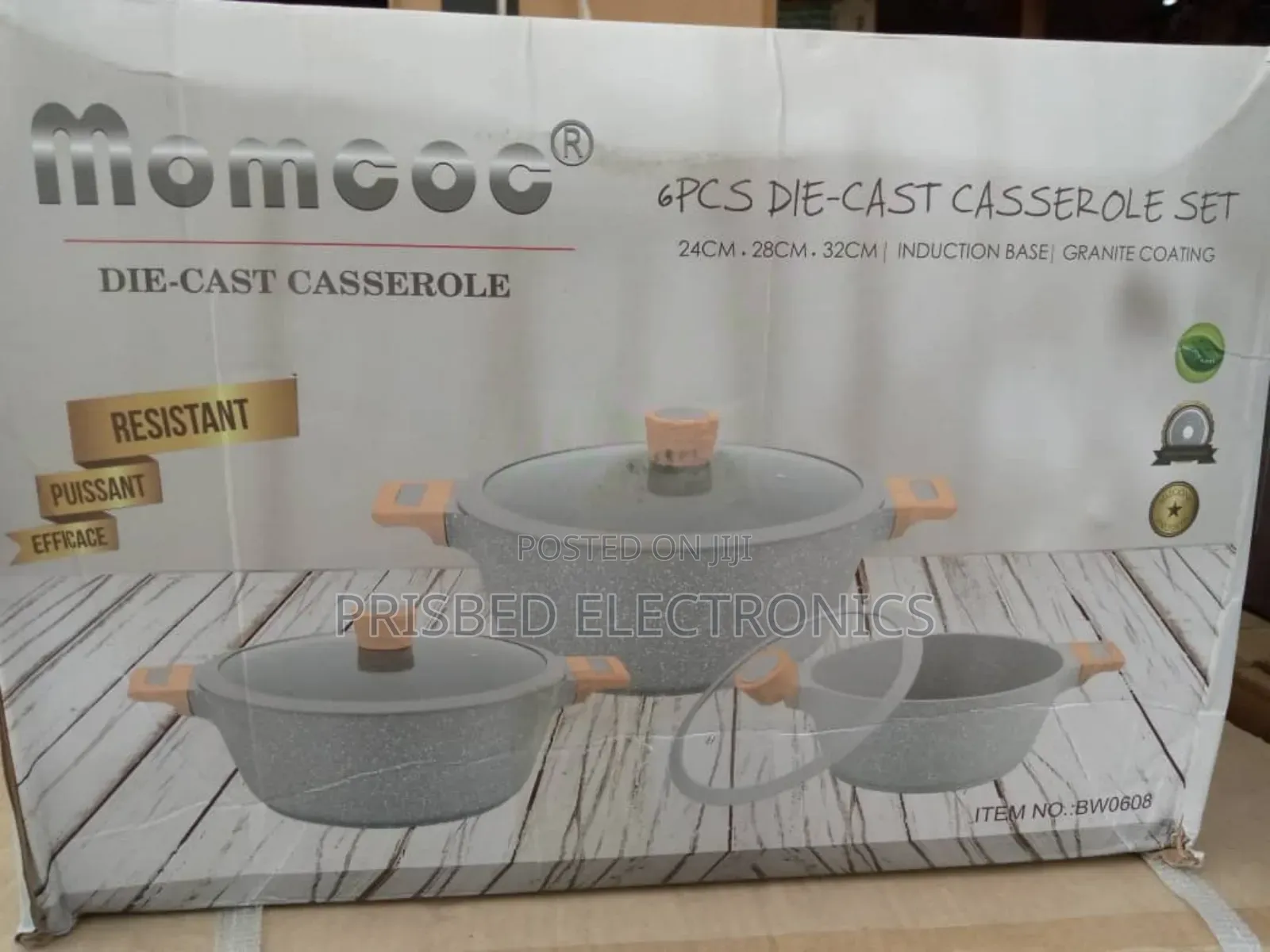 Momcoc 6pcs Die-Cast Casserole Saucepan