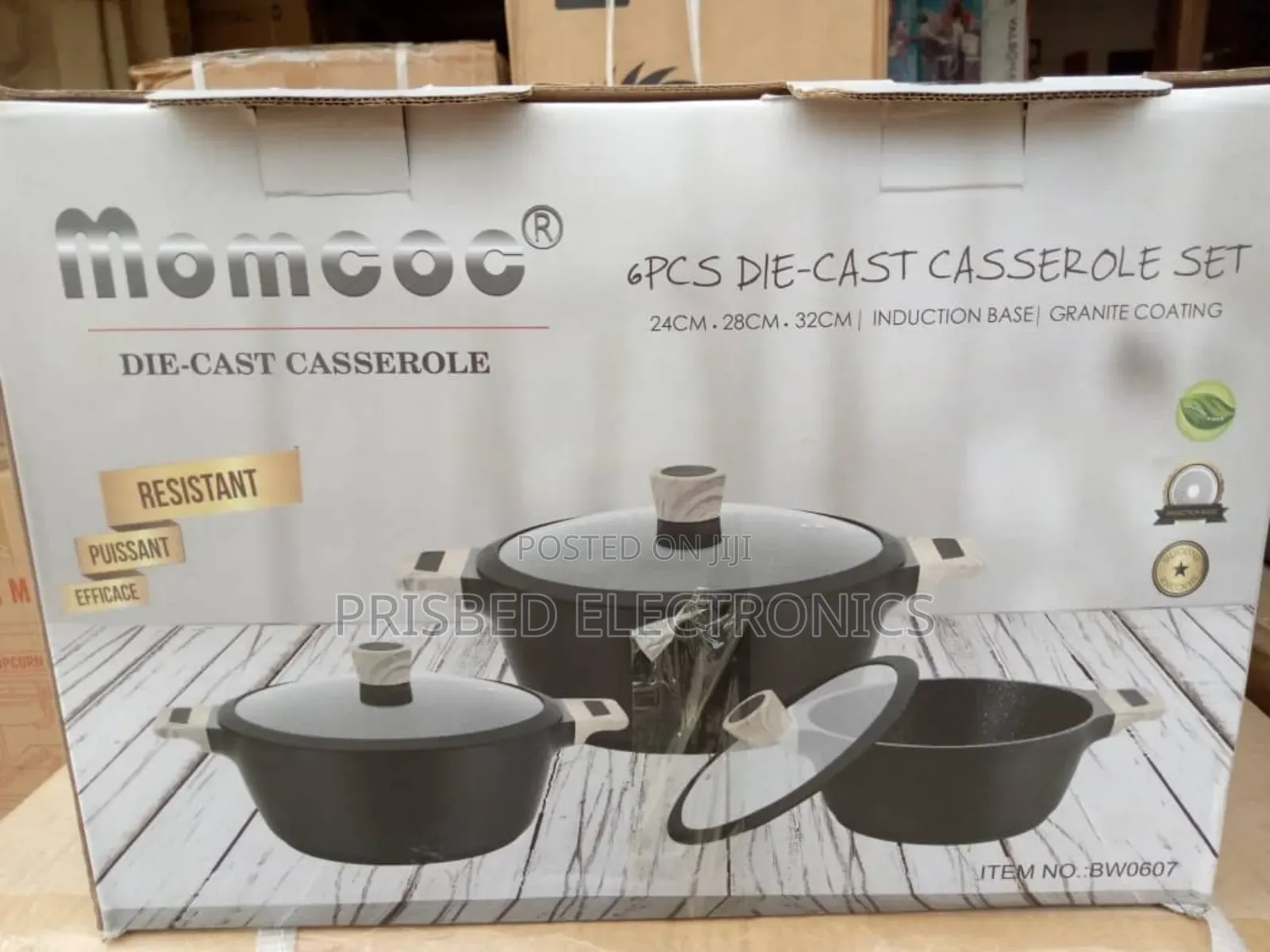 Momcoc 6pcs Die-Cast Casserole Saucepan