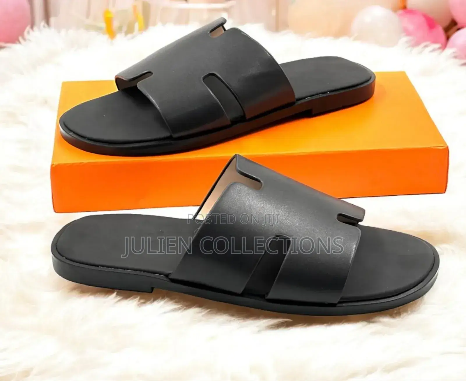 Hermes Iizmir Sandals All Black