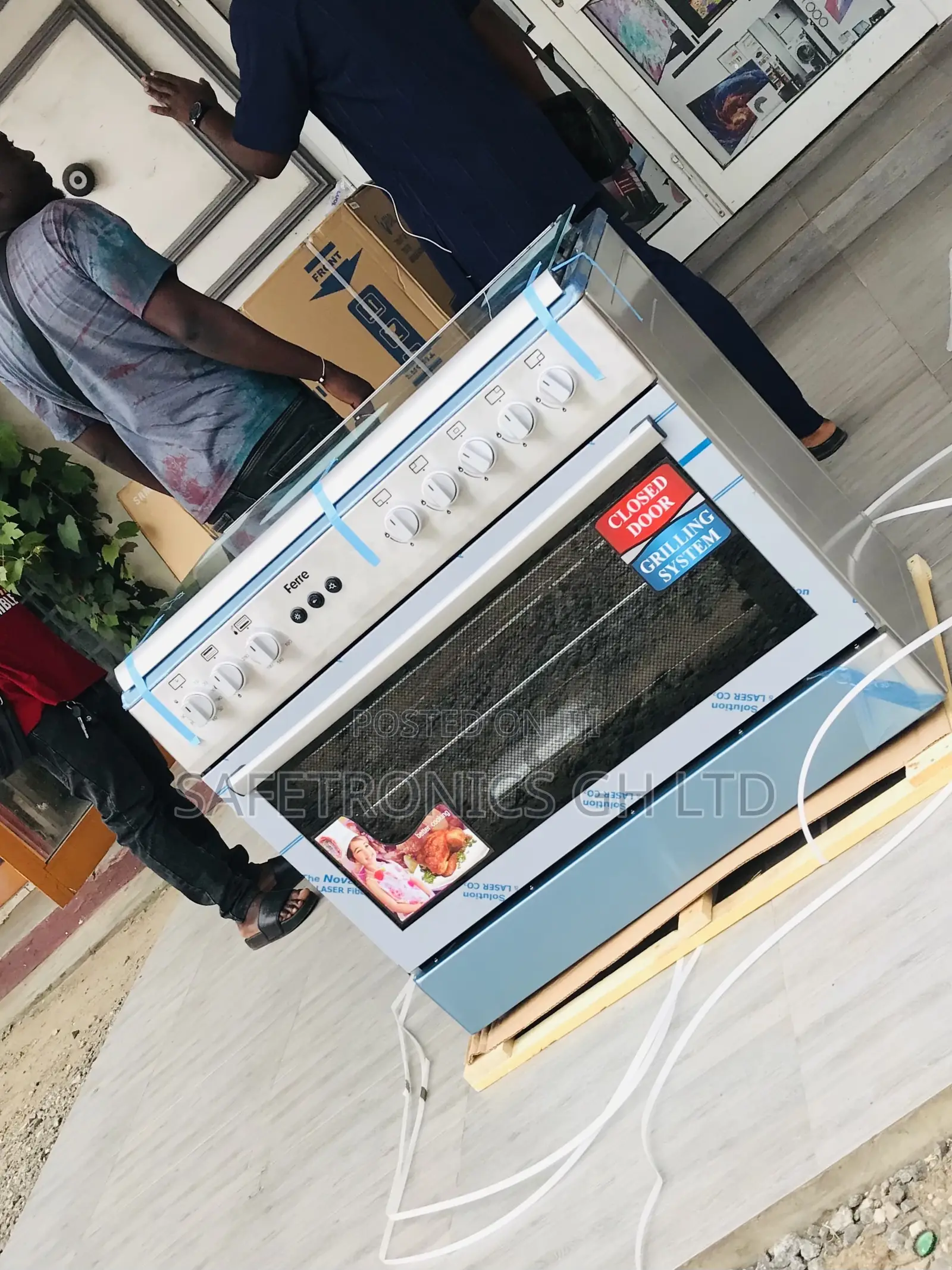Available 6 Gas Burner 60by90 Oven/Grill Ferre (Gray) 