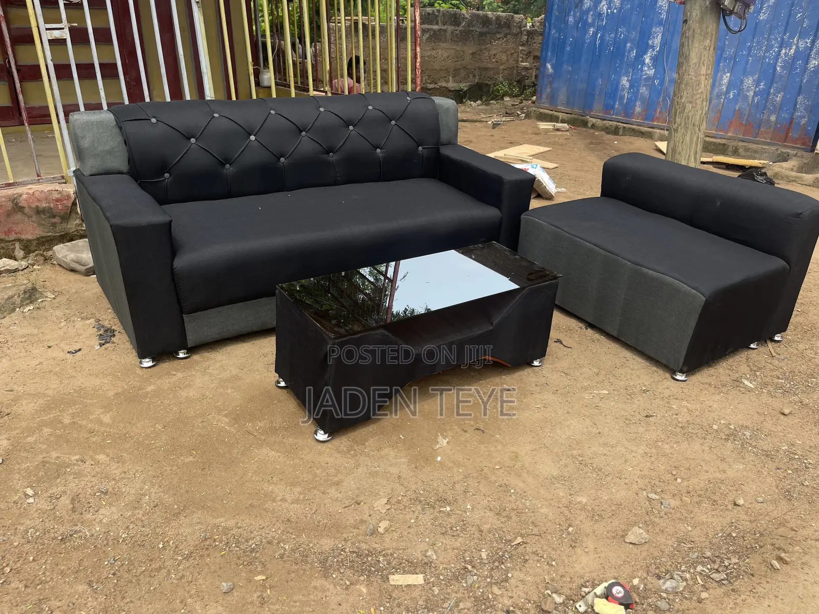 Black Fabric 3 in One Set