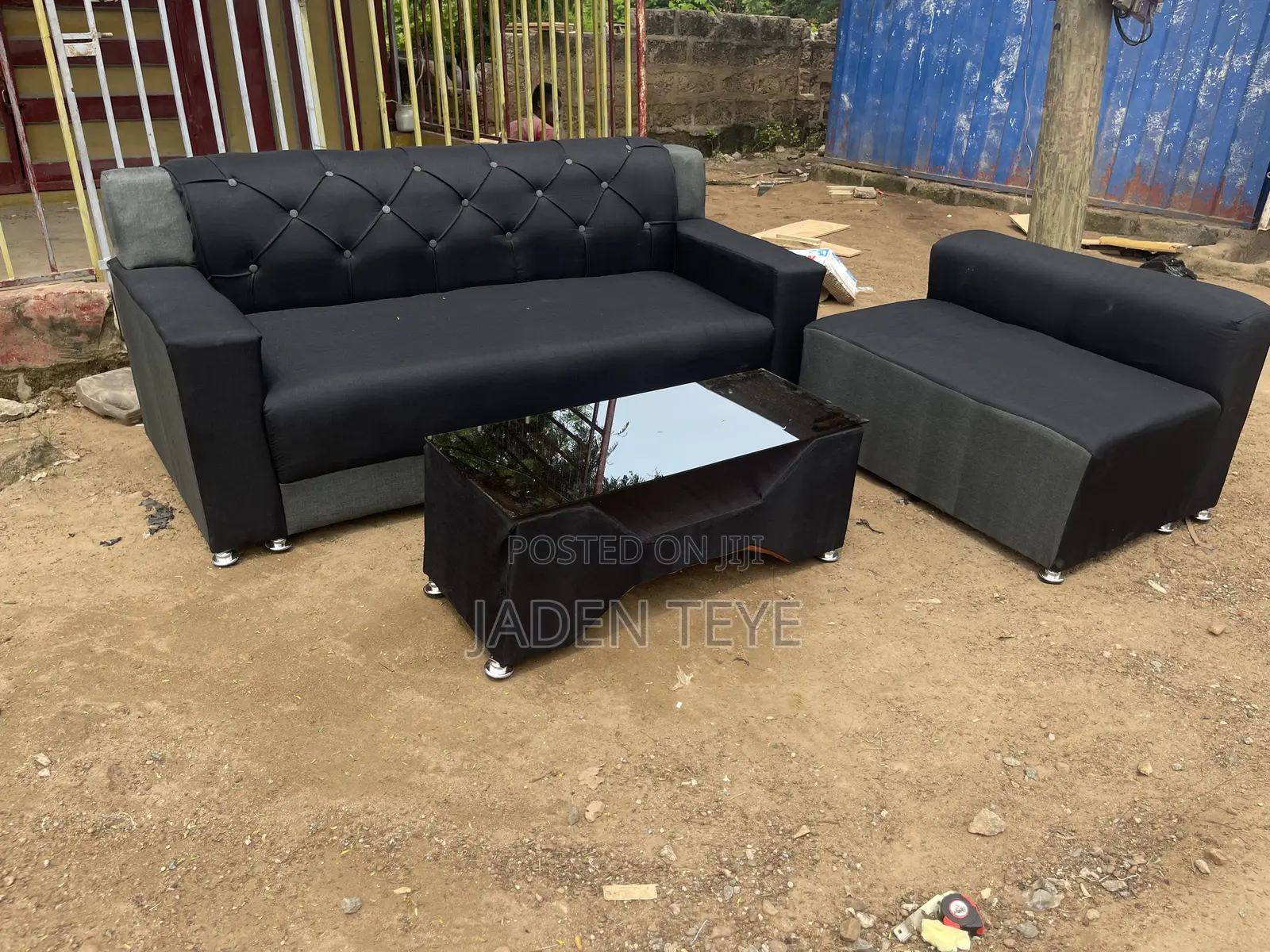 Black Fabric 3 in One Set