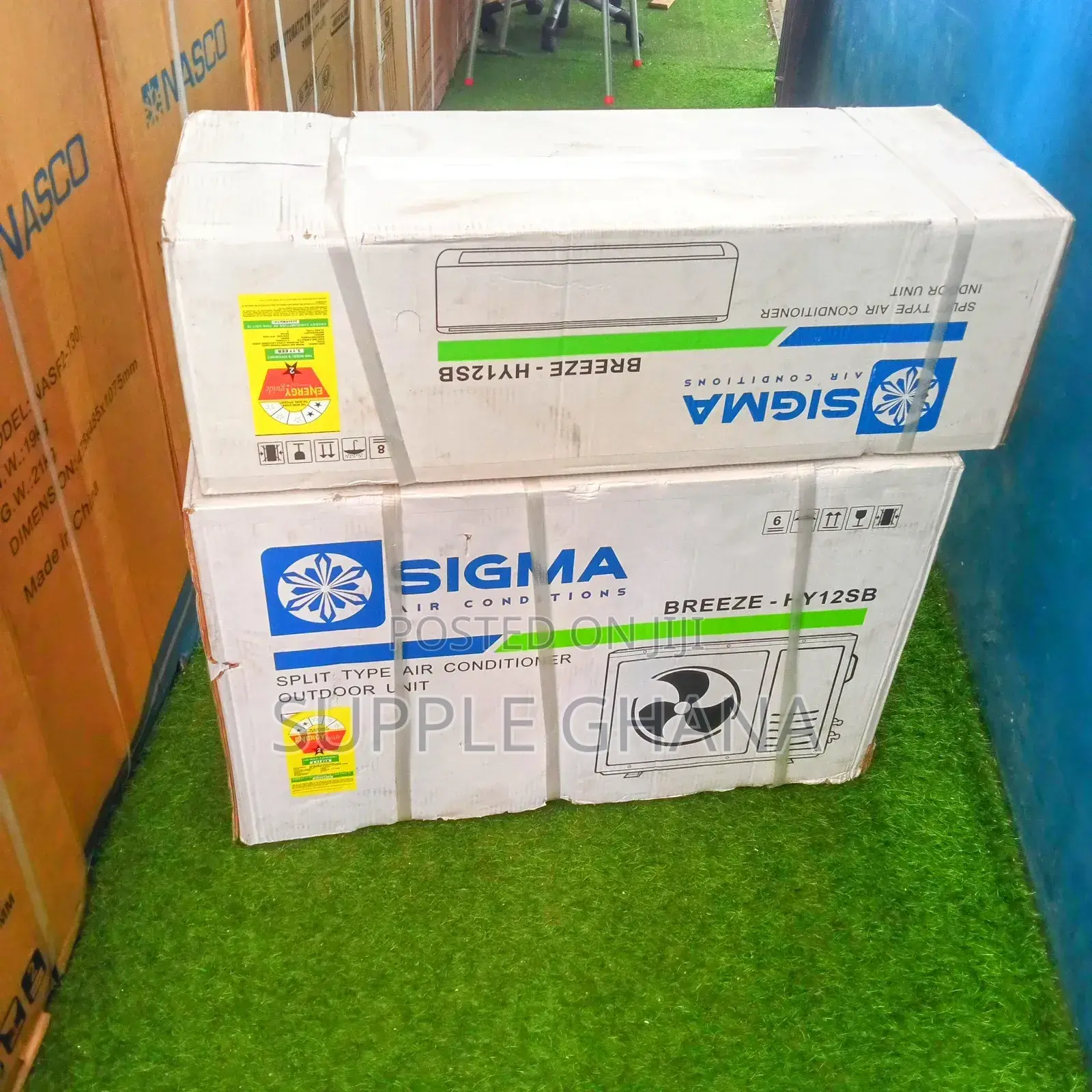 Both Indoor Unit and Outdoor Unit Sigma 1.5hp AC Good Energy