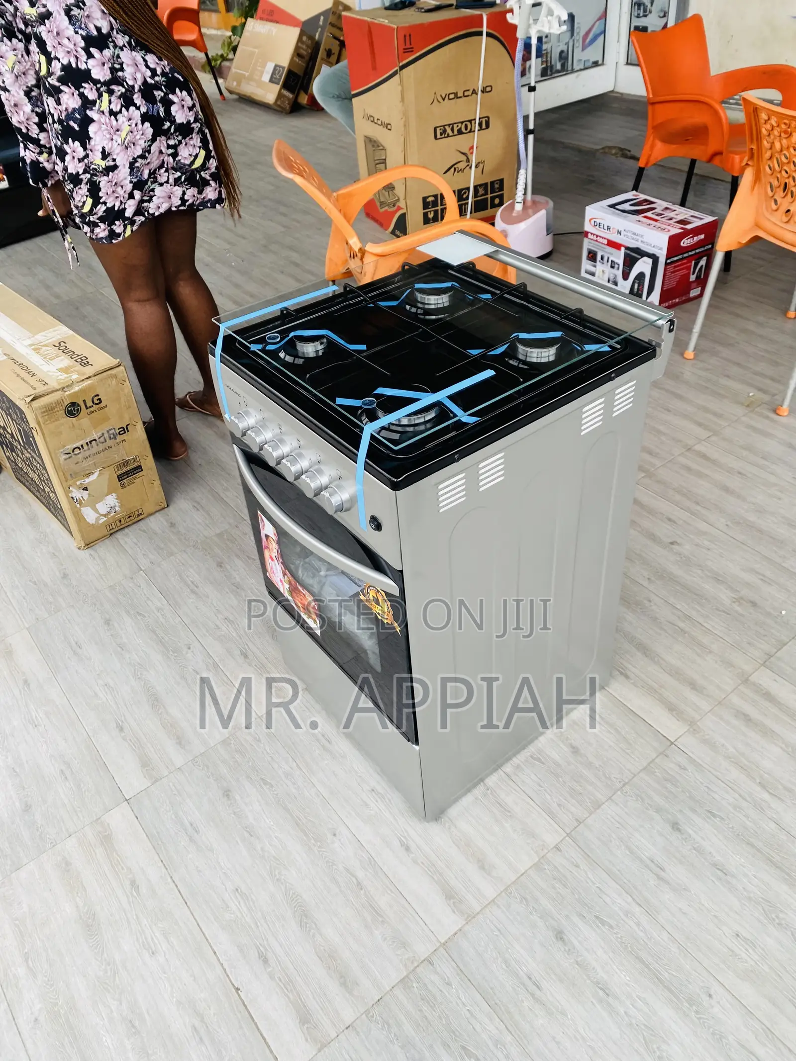 Lovely Designed Volcano 4 Gas Cooker Ionx Gray( Ignition).