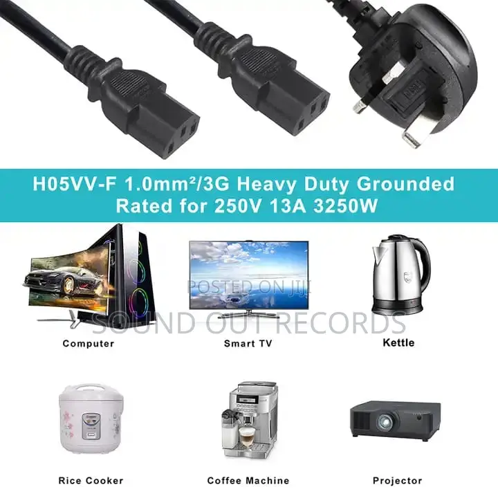 Home Used 2in1 Power Cable Cord