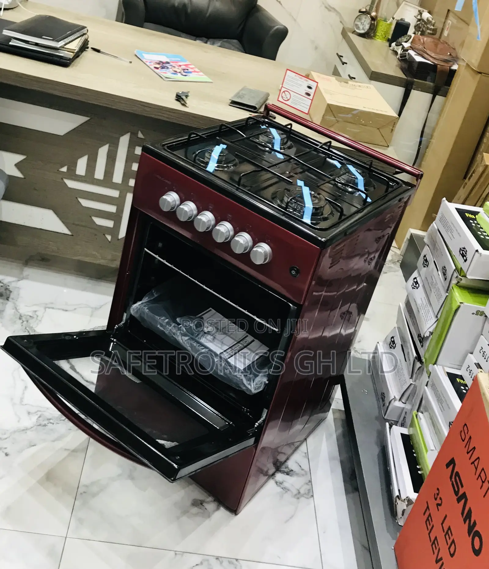 High Quality 4 Gas Volcano 50by50 Oven/Grill Red 