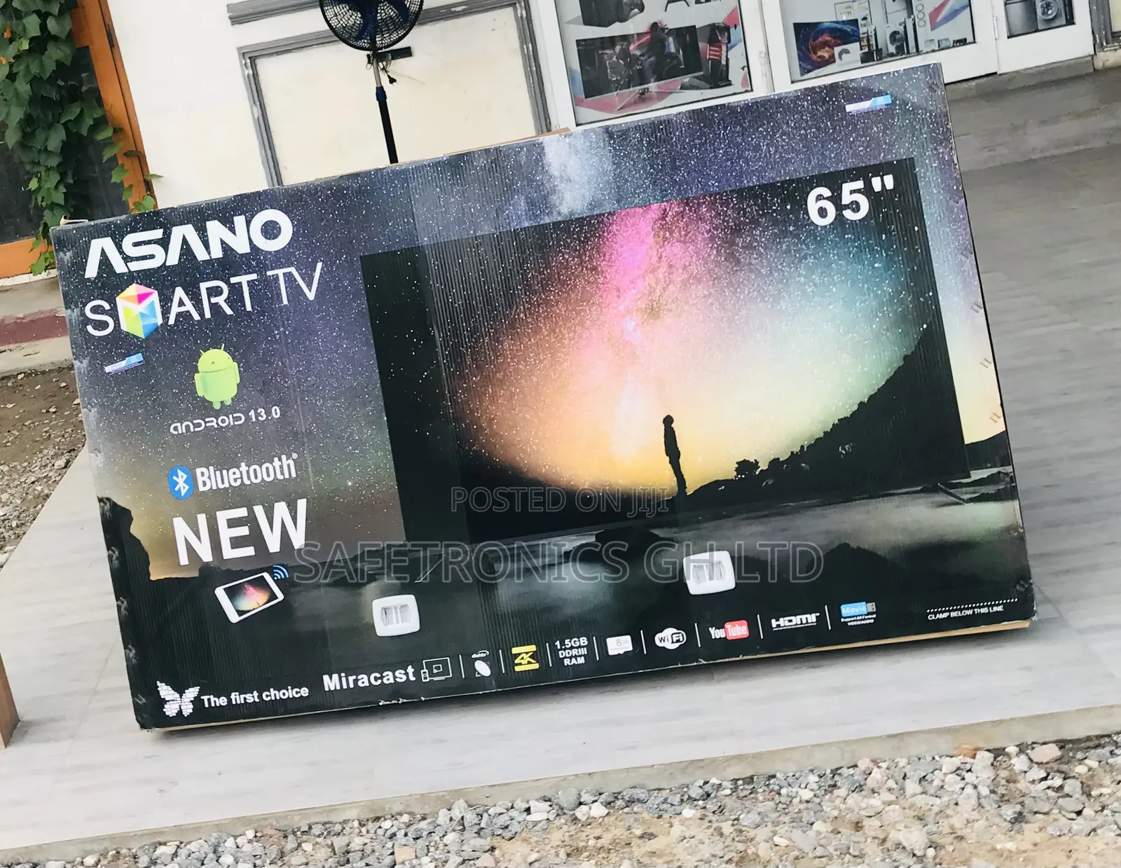 Brand New UHD Led Smart (Black) Asano Bluetooth Tv 