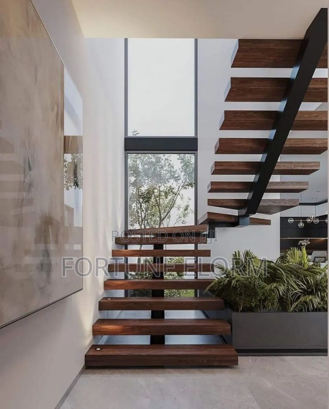 Elegant Wooden Stairs.