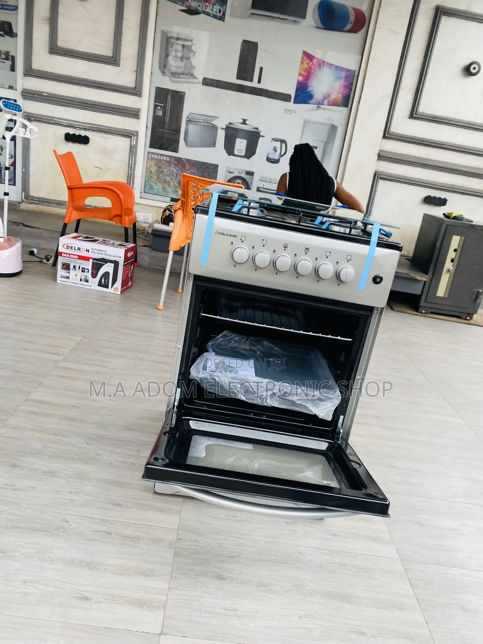 Classic Design Volcano 50x50 Gas Oven 4 Burner(Gray).