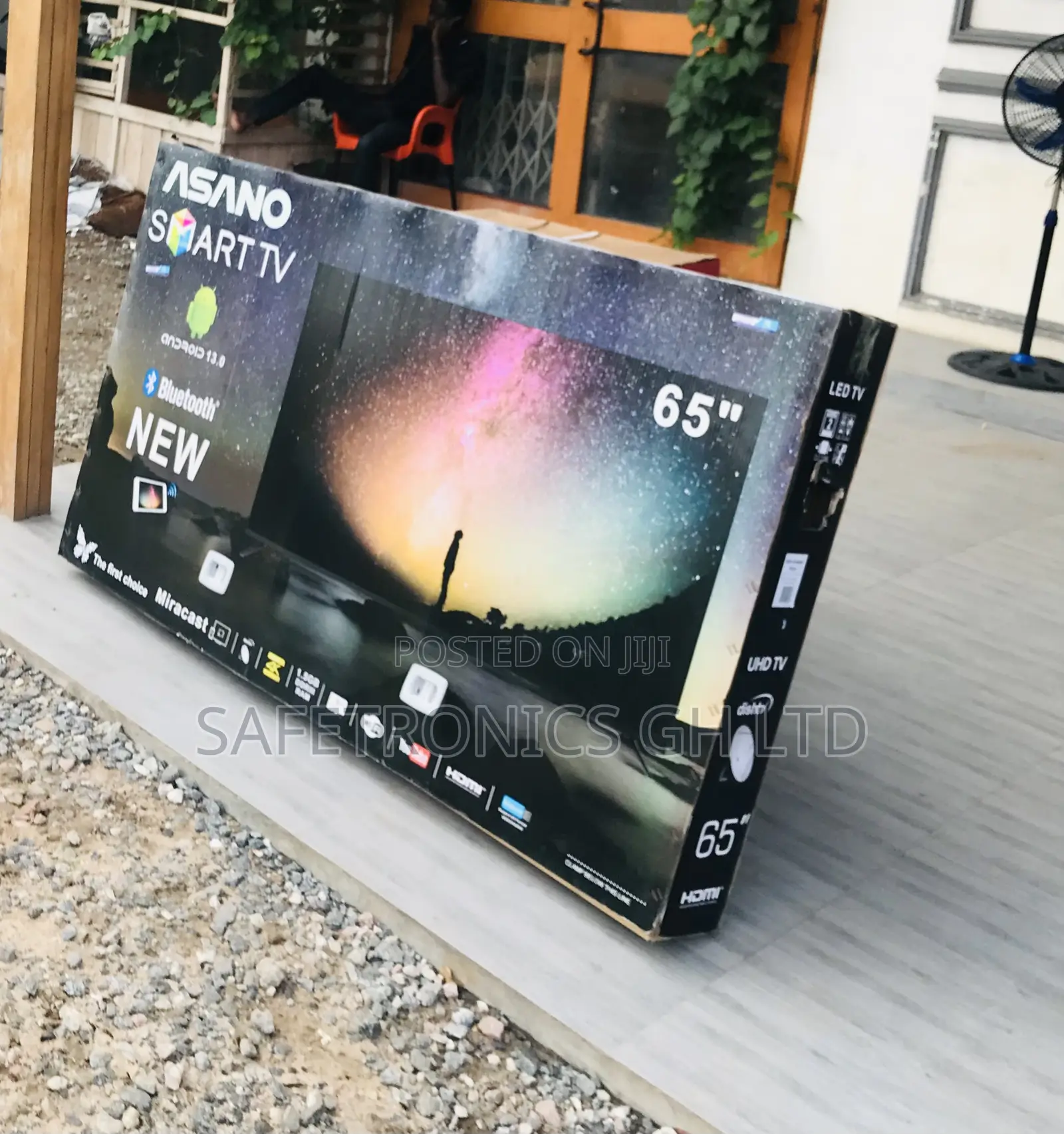 UHD Led Smart Asano Reliable 65 Inch (Black) New Tv 