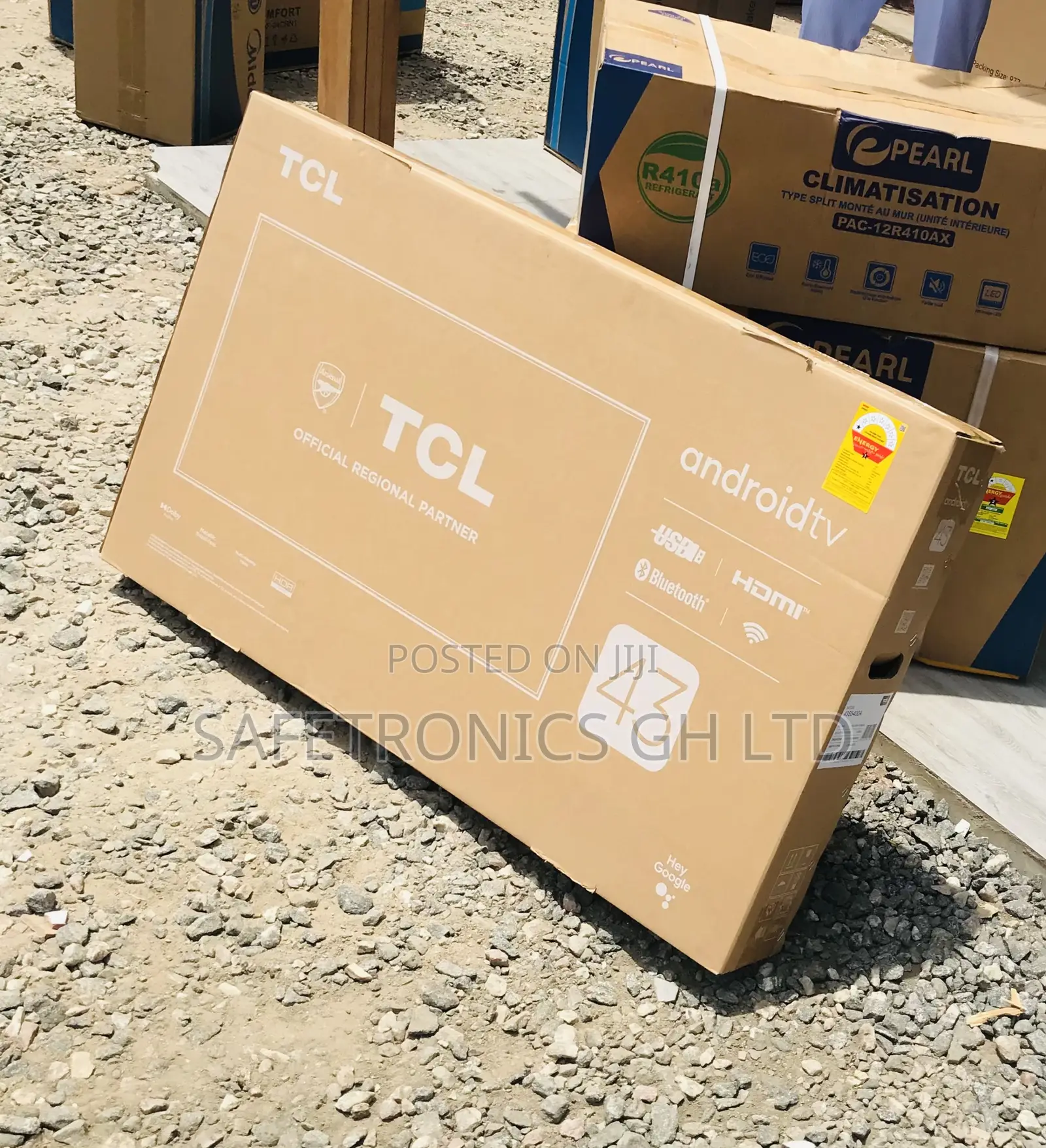 Original New (Black) 43 Inch Smart Led TCL P635 Tv